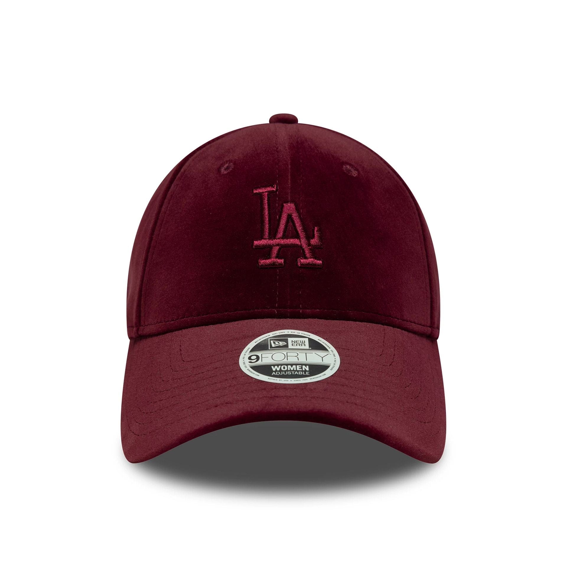 This is a LA Dodgers Womens MLB Velour Dark Red 9FORTY Adjustable Cap 2