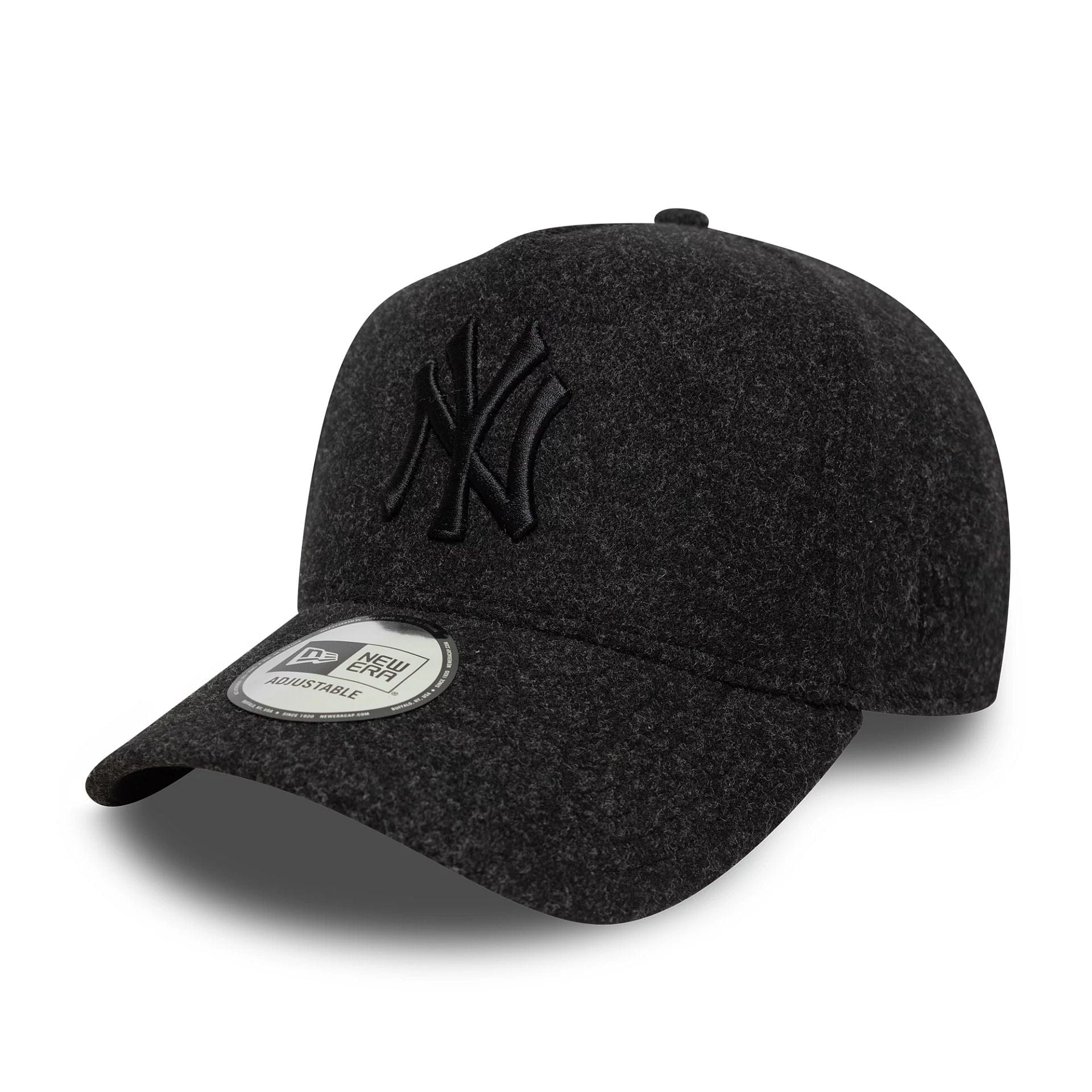 This is a New York Yankees MLB Dark Grey 9FORTY E-Frame Adjustable Cap 1