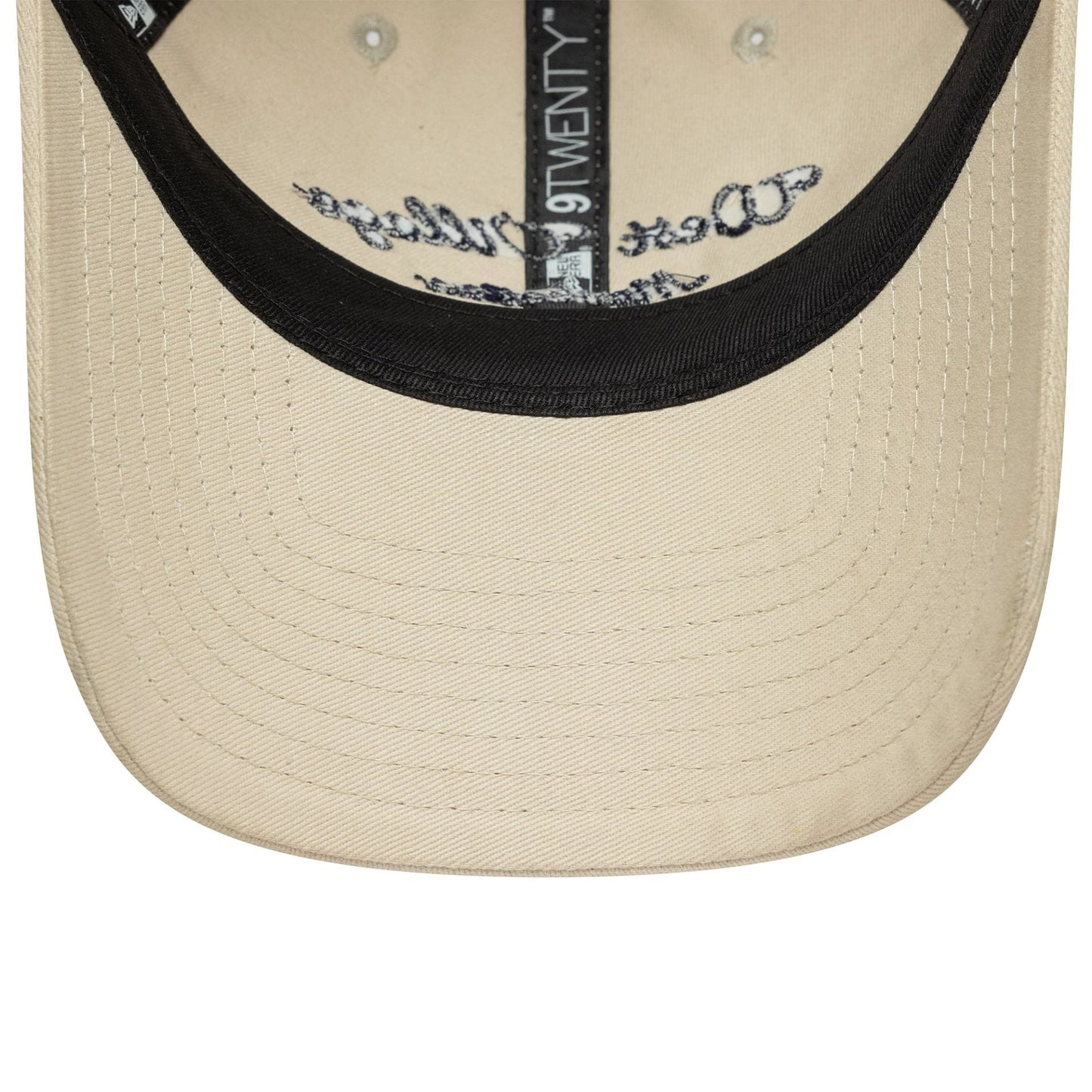 This is a New Era Wordmark Cream 9TWENTY Adjustable Cap 5
