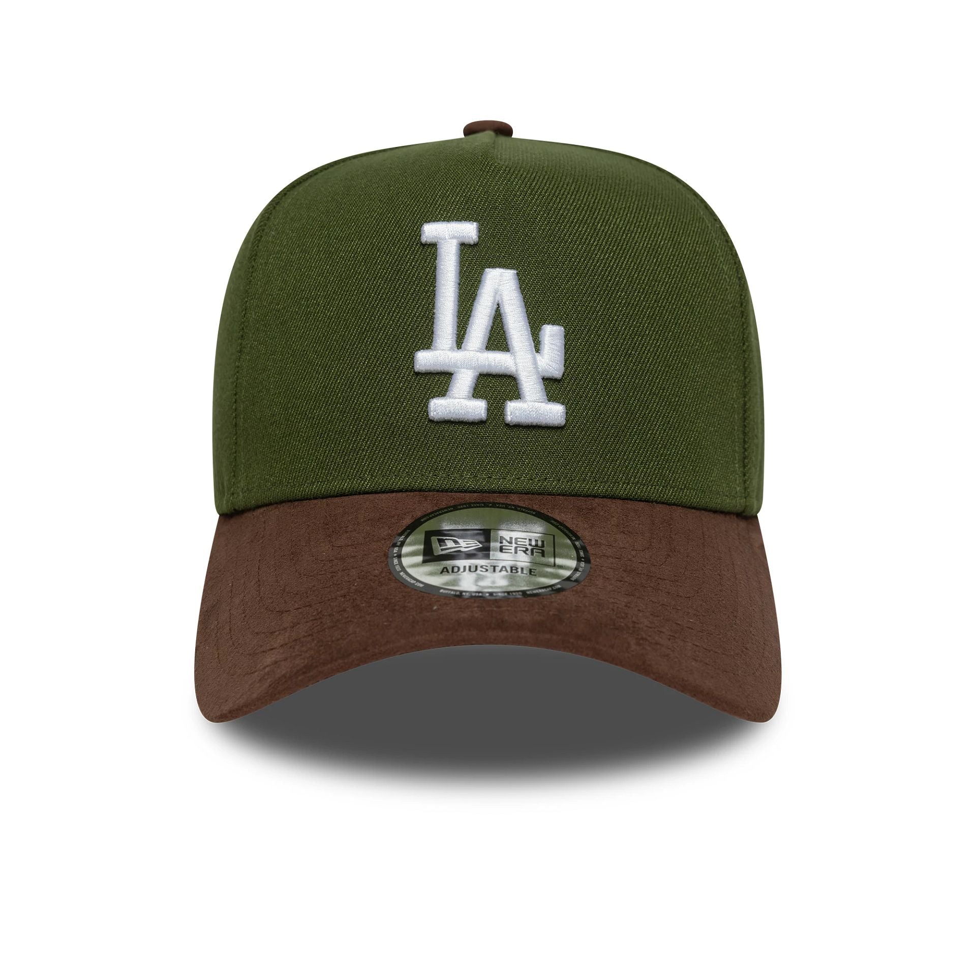 This is a LA Dodgers MLB Suede Visor Dark Green 9FORTY E-Frame Adjustable Cap 2
