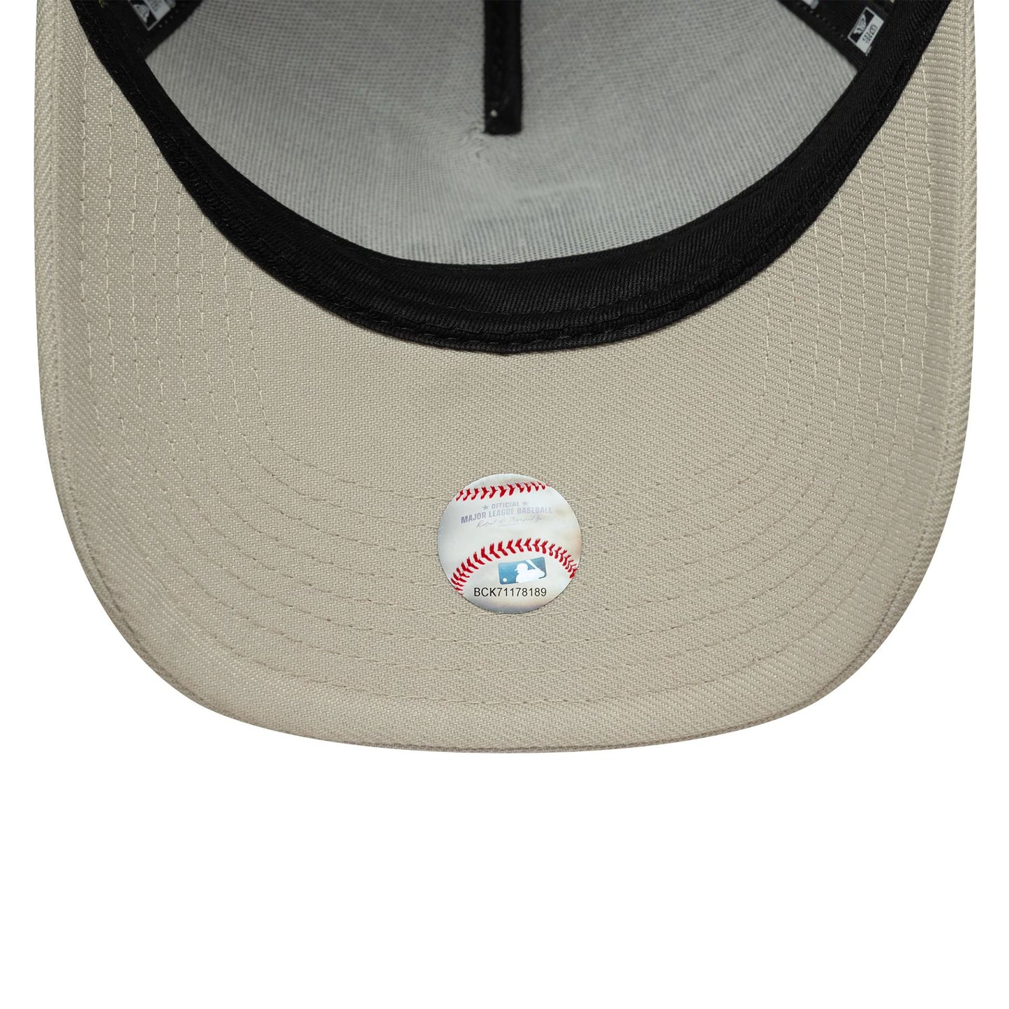 This is a LA Dodgers MLB Tonal Icon Cream 9FORTY E-Frame Adjustable Cap 5