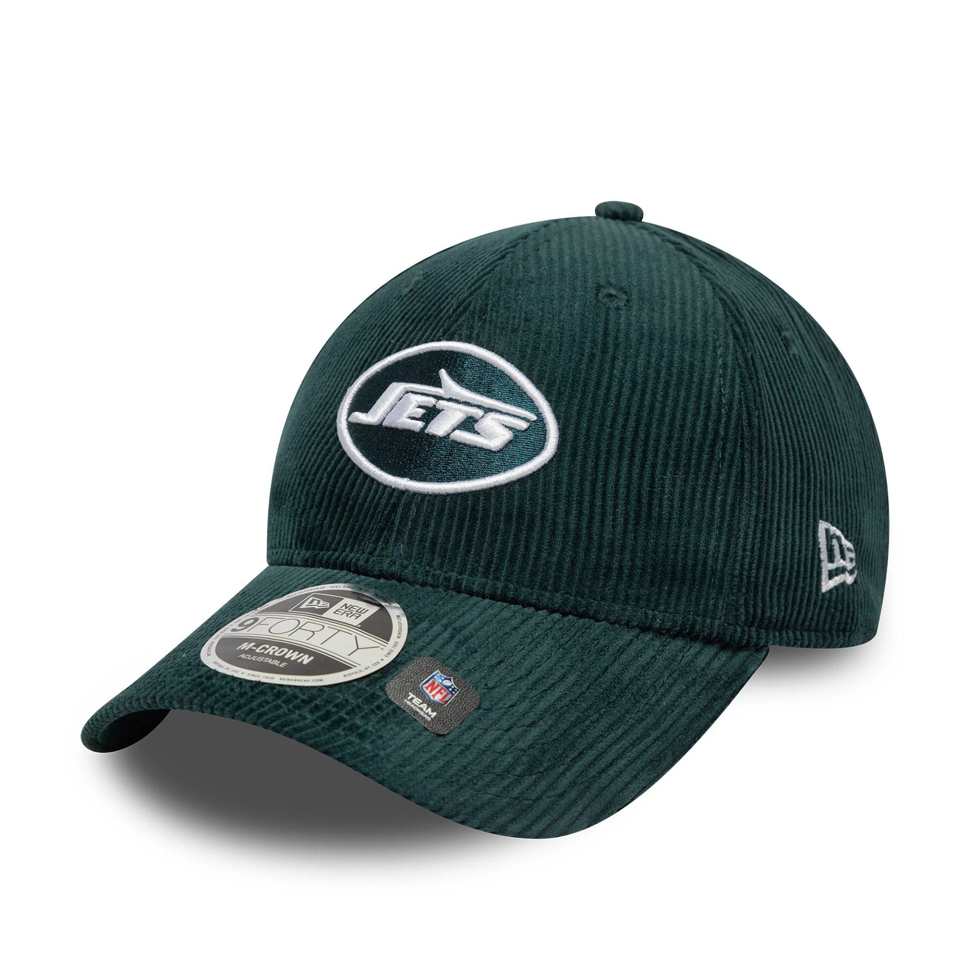 This is a New York Jets NFL Cord Dark Green 9FORTY M-Crown Adjustable Cap 1