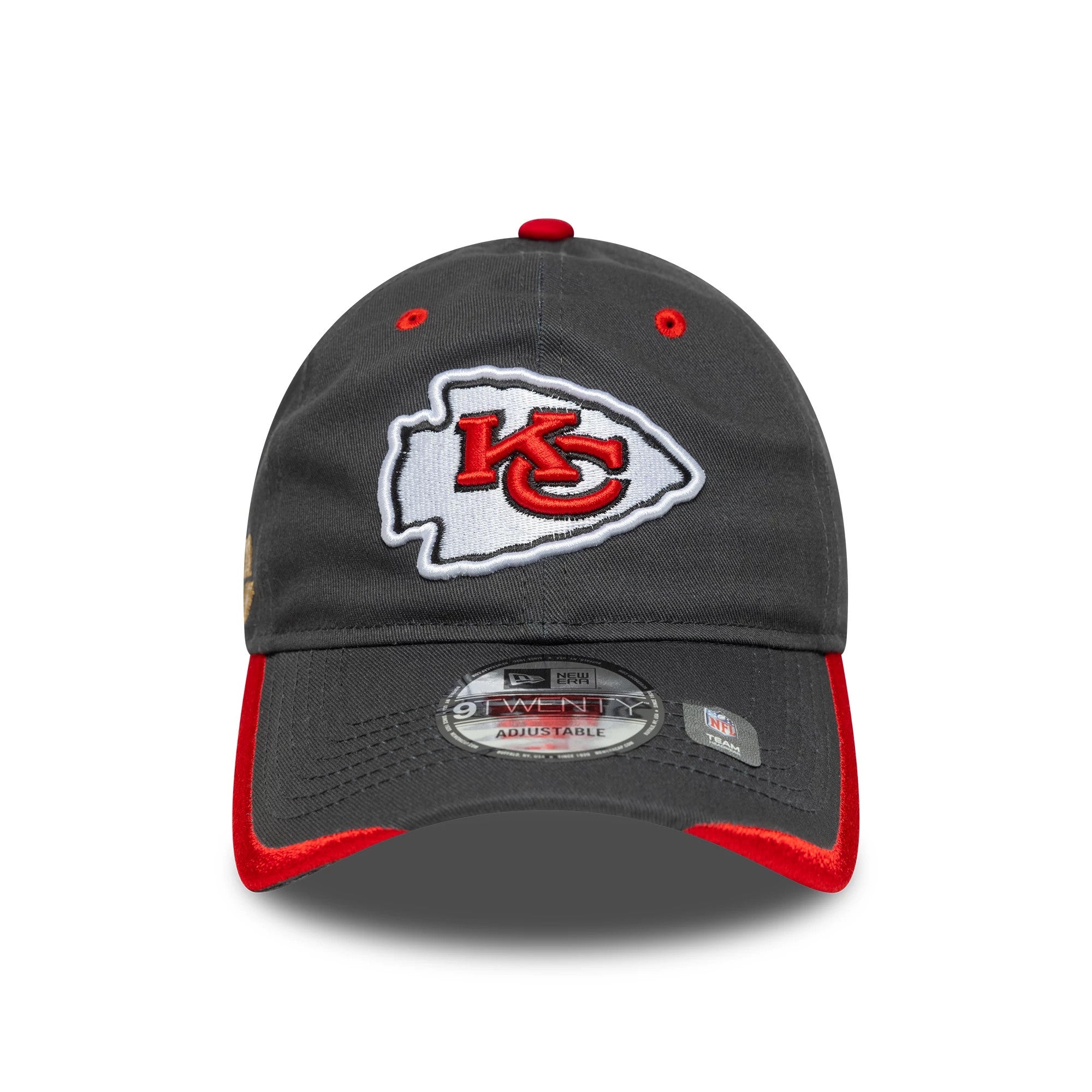 This is a Kansas City Chiefs NFL Charcoal 9TWENTY Adjustable Cap 2