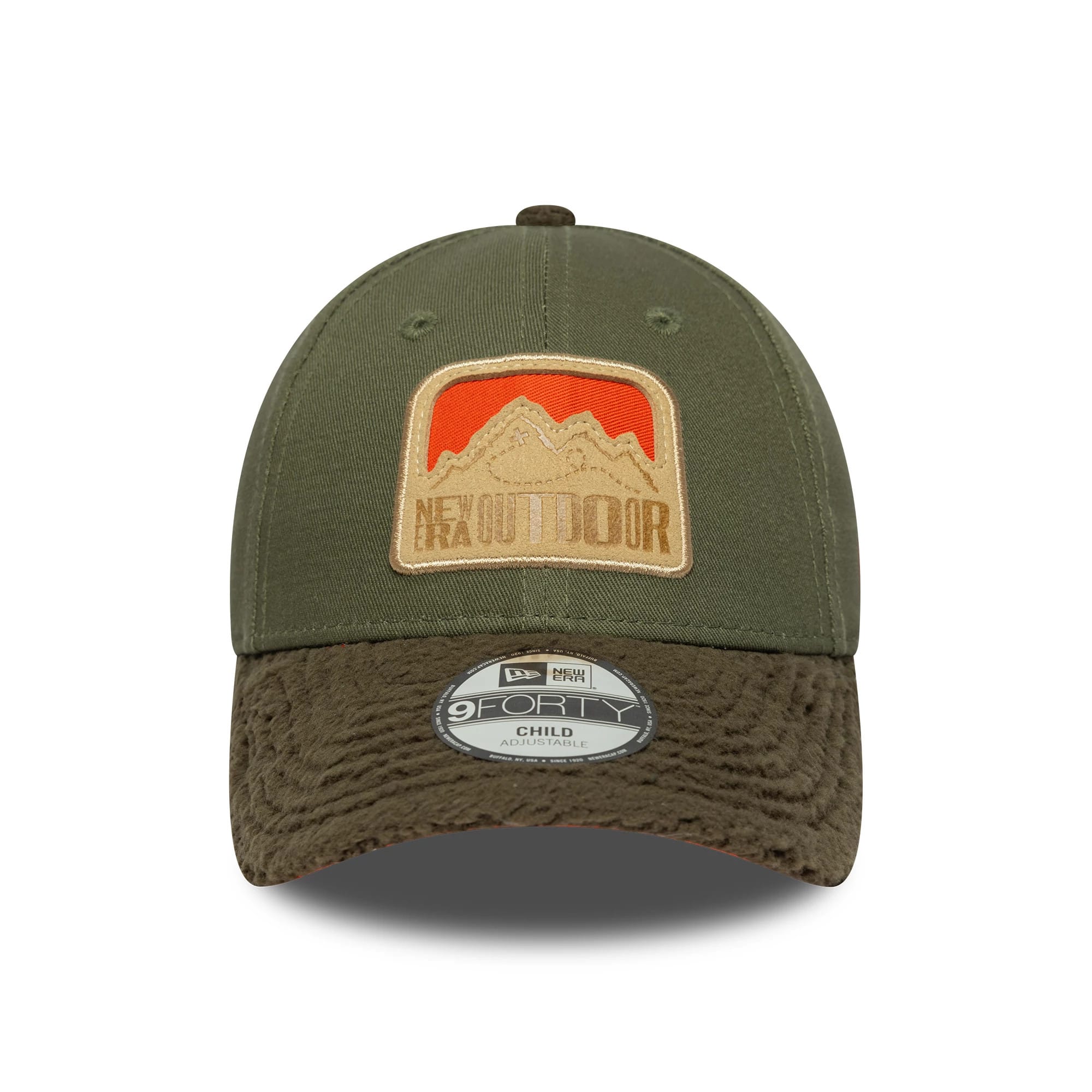 This is a Child New Era Outdoor Green 9FORTY Adjustable Cap 2