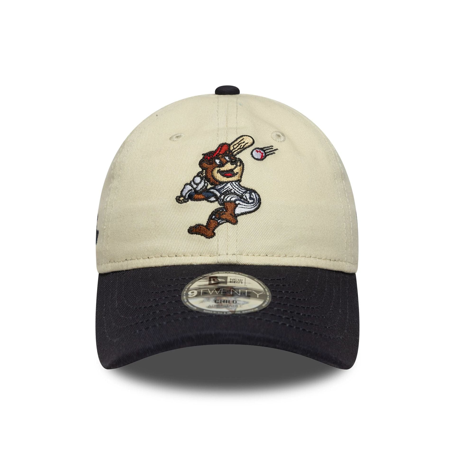 This is a Child New Era Baseball Mascot Cream 9TWENTY Adjustable Cap 2
