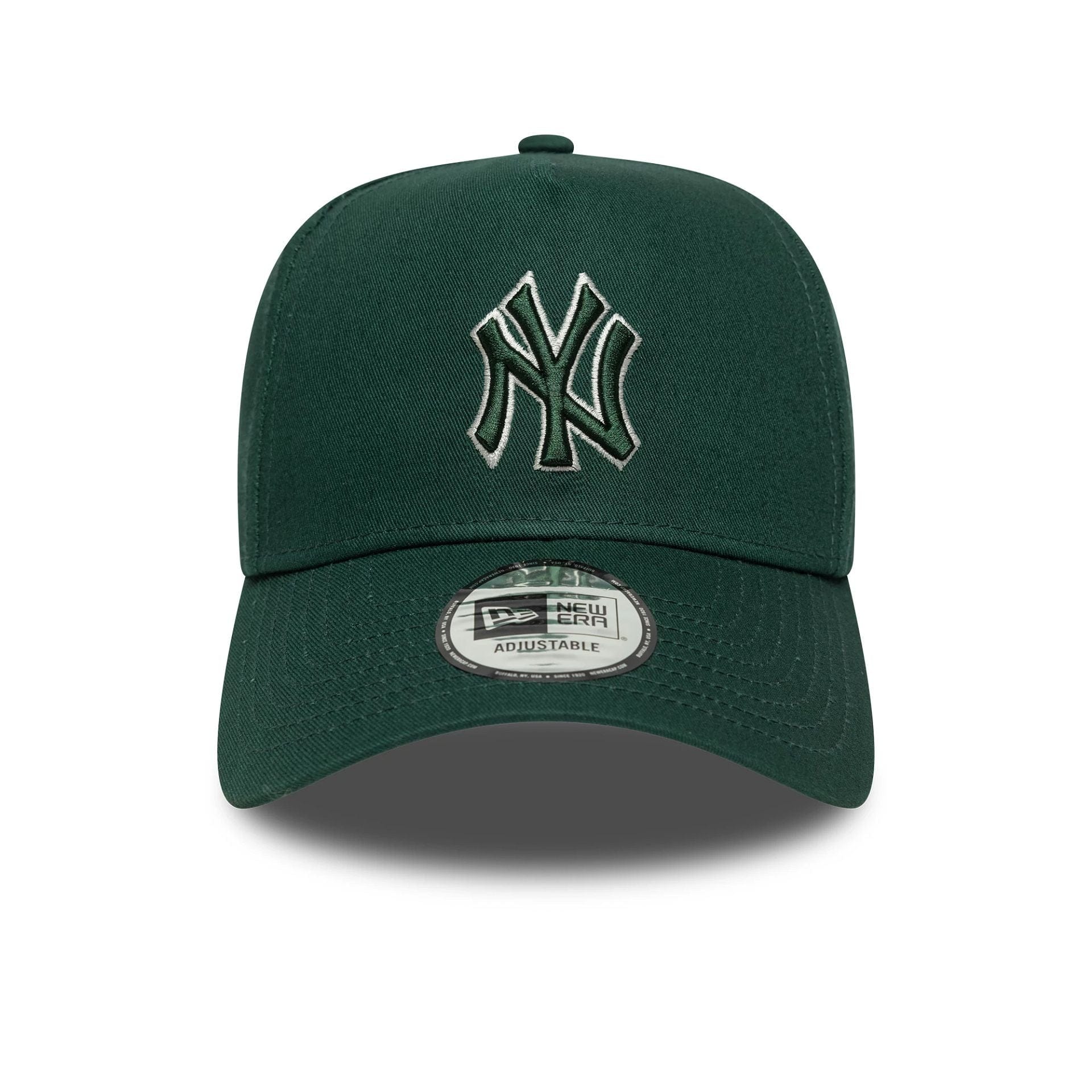 This is a New York Yankees MLB Team Outline Dark Green 9FORTY E-Frame Adjustable Cap 2