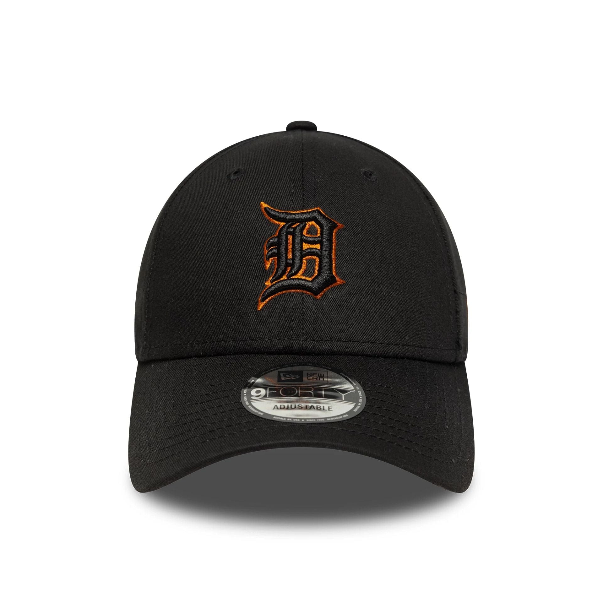 This is a Detroit Tigers MLB Team Outline Black 9FORTY Adjustable Cap 2