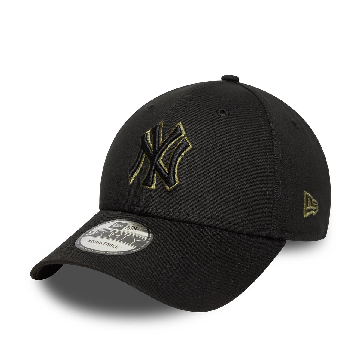 This is a New York Yankees MLB Team Outline Black 9FORTY Adjustable Cap 1