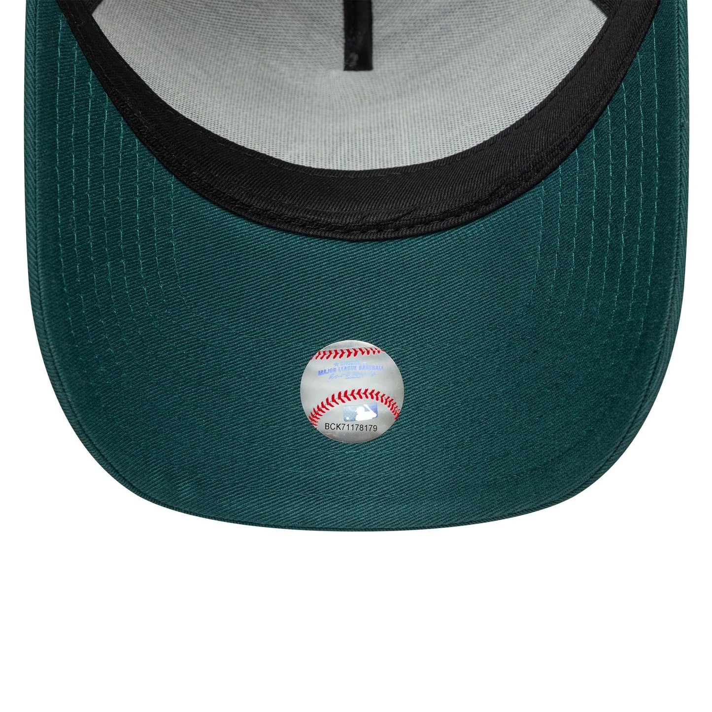 This is a LA Dodgers MLB League Essential Dark Green 9FORTY A-Frame Trucker Adjustable Cap 5