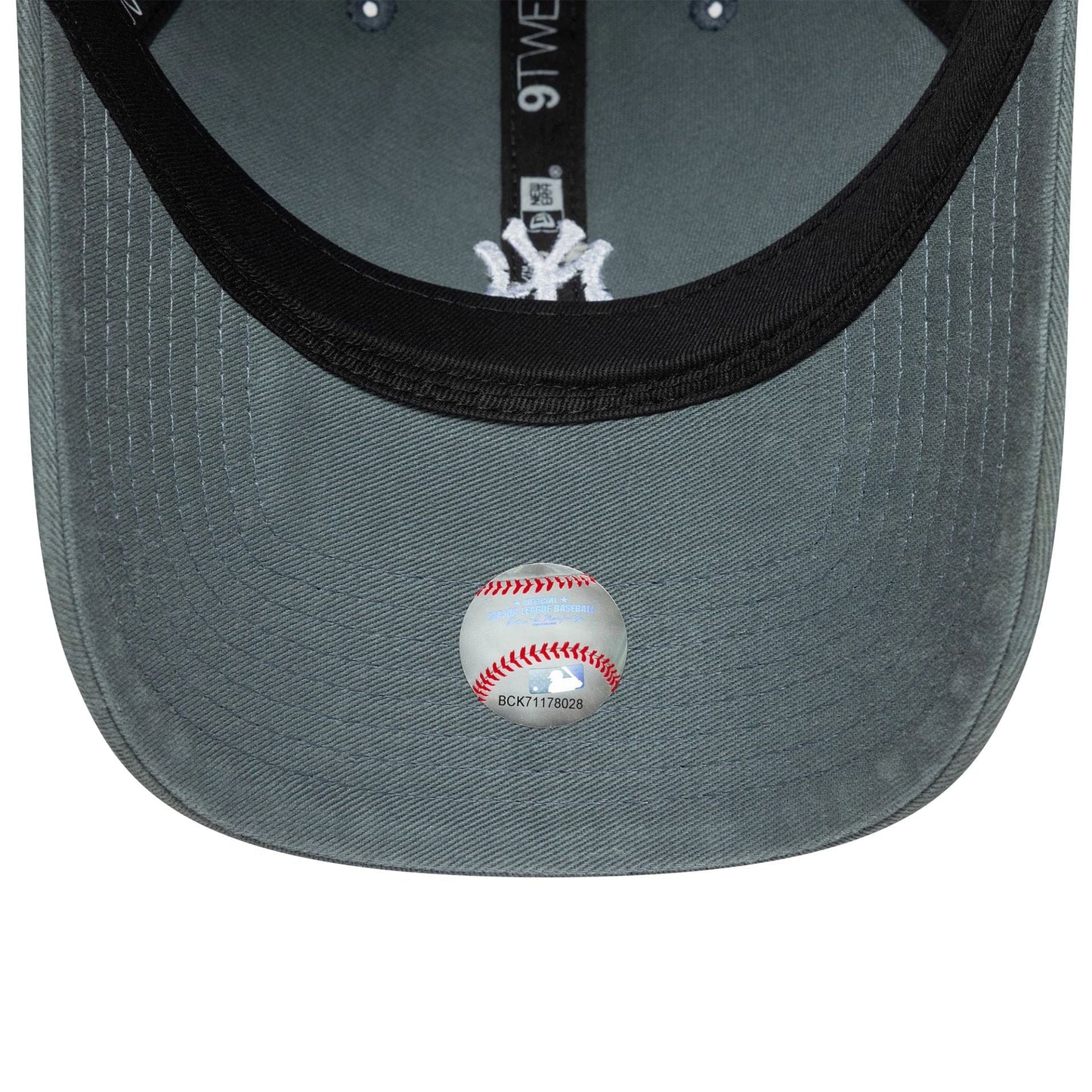 This is a New York Yankees MLB Washed Mini Logo Dark Grey 9TWENTY Adjustable Cap 5