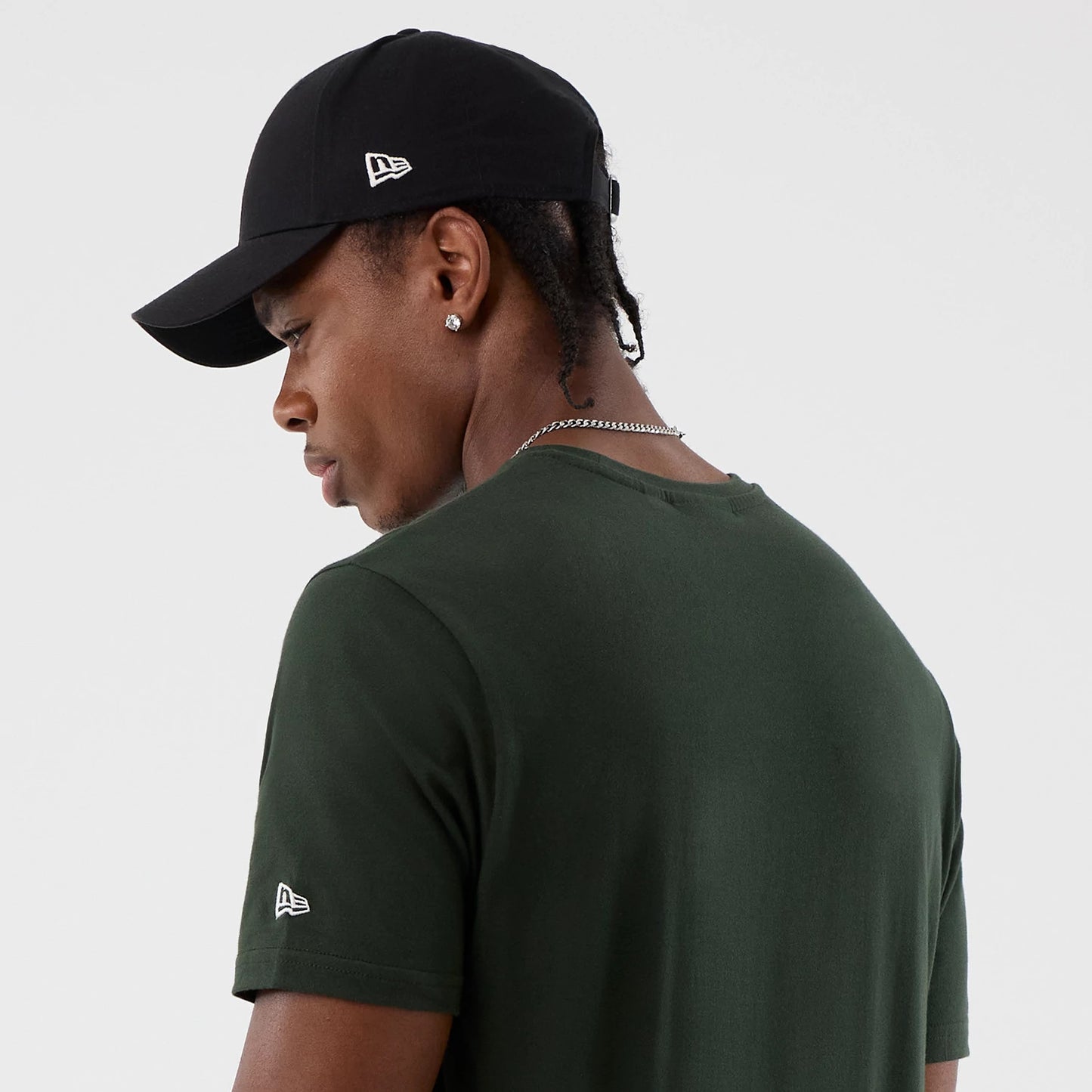 The Male model is wearing LA Dodgers MLB Dark Green T-Shirt 7