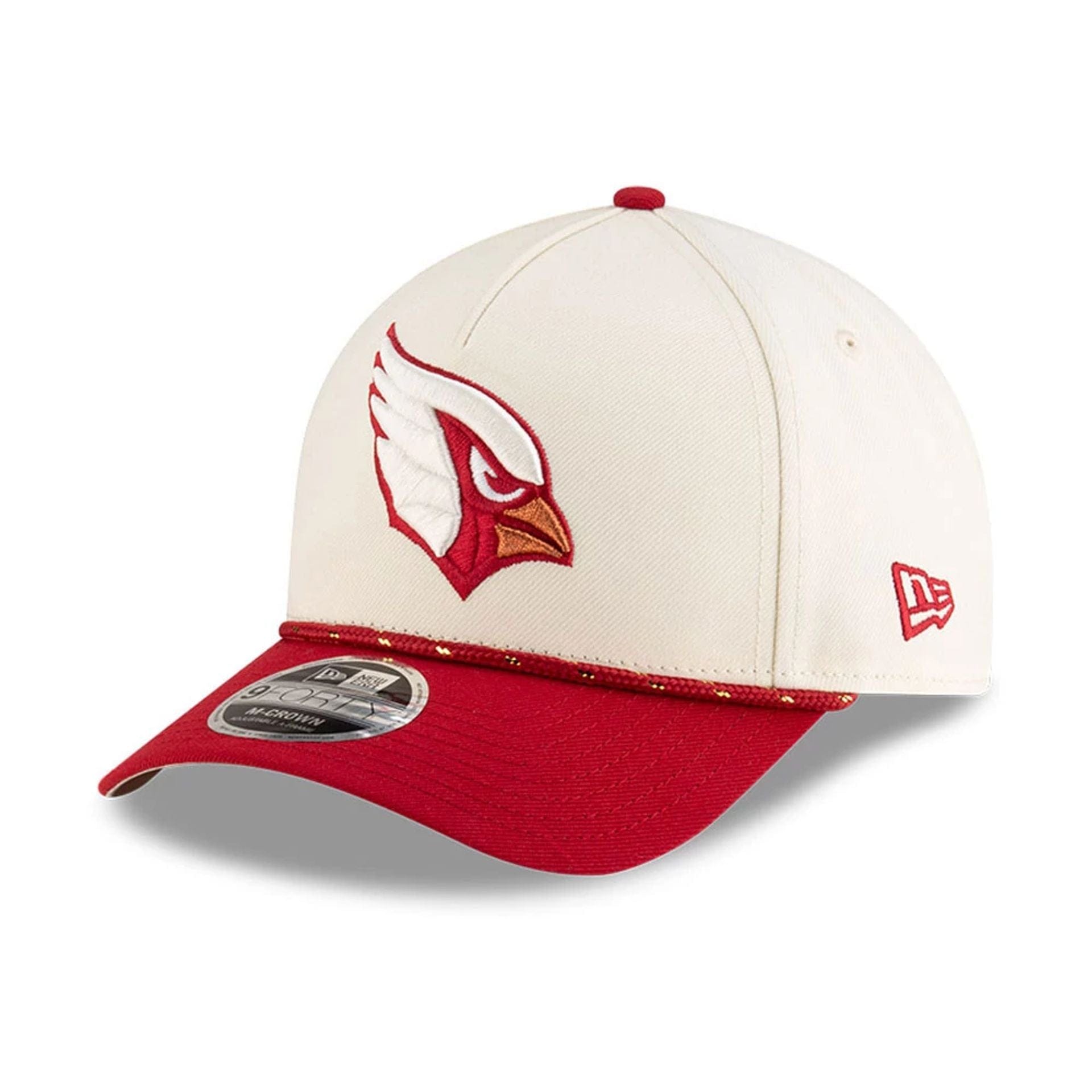 This is a Arizona Cardinals NFL Rivalry 2025 Cream 9FORTY M-Crown A-Frame Adjustable Cap 1