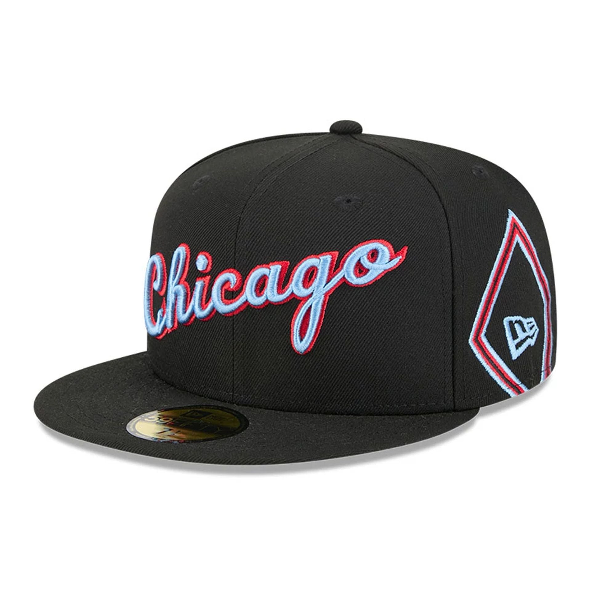 This is a Chicago Bulls NBA City Edition Black 59FIFTY Fitted Cap 1