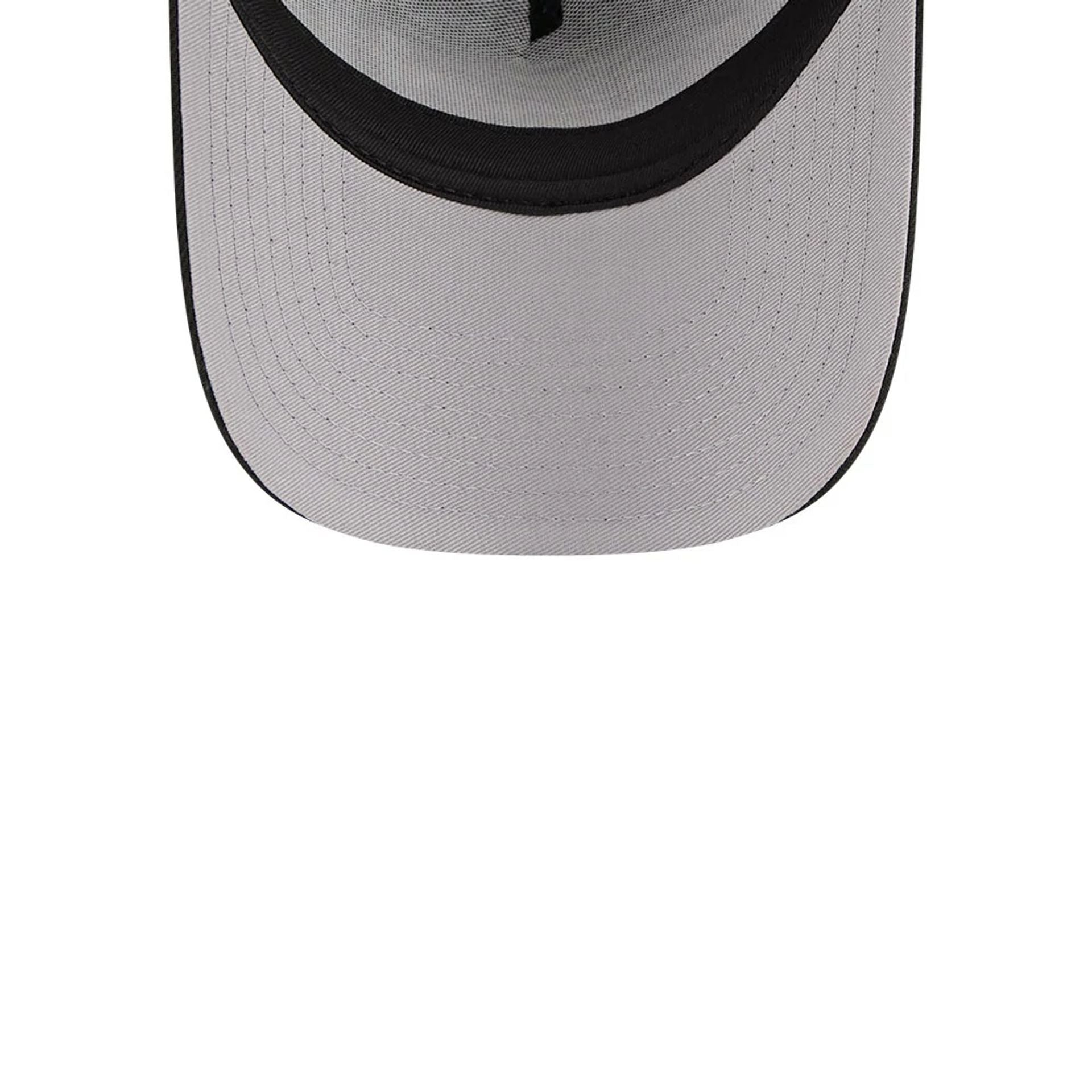 This is a Chicago Bulls NBA City Edition Black 9FORTY A-Frame Trucker Adjustable Cap 2