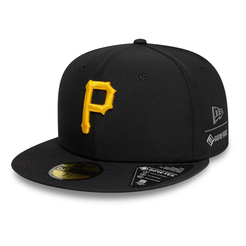 This is a Pittsburgh Pirates MLB Gore-Tex Black 59FIFTY Fitted Cap 1