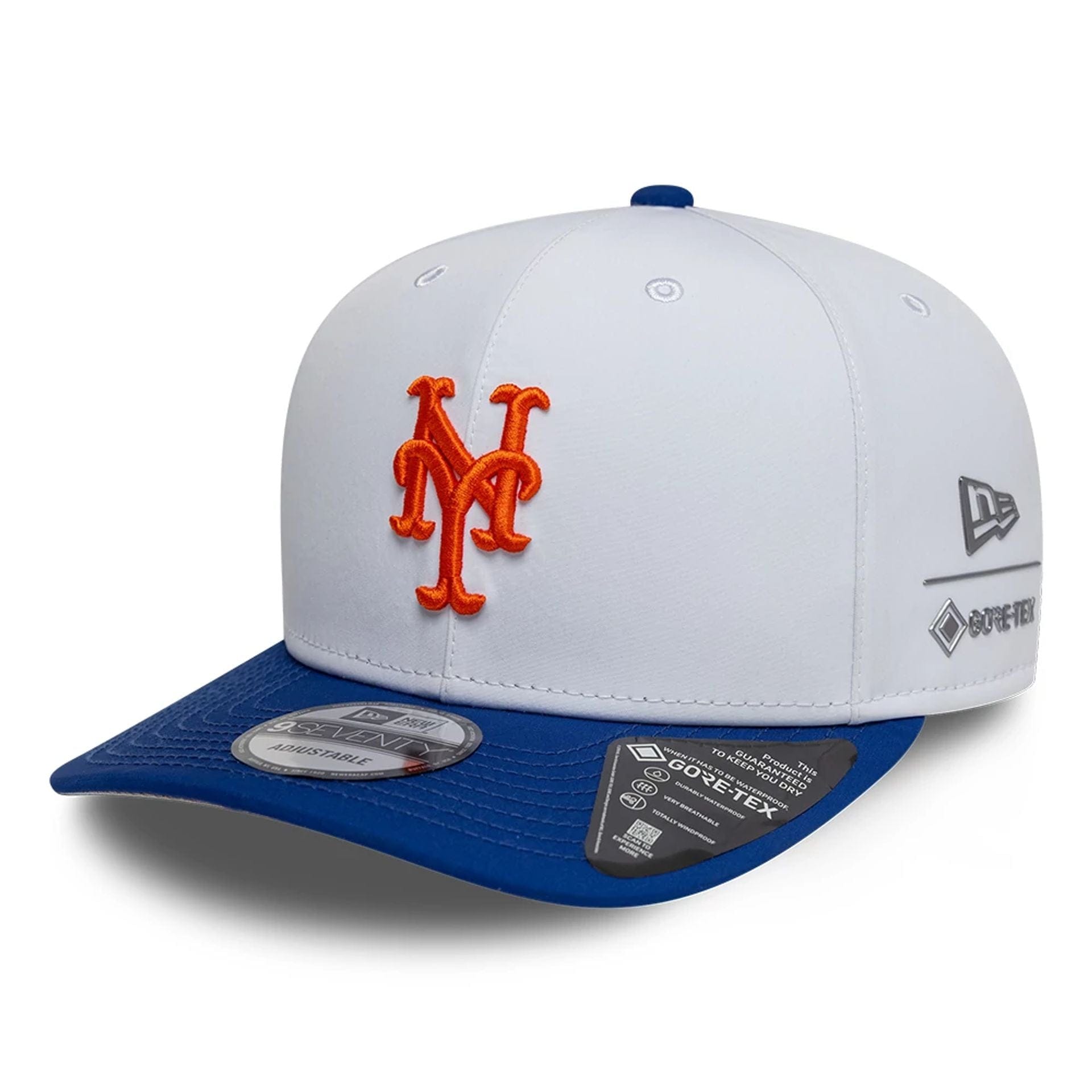 This is a New York Mets MLB Gore-Tex Blue 9SEVENTY Stretch Snap Adjustable Cap 1