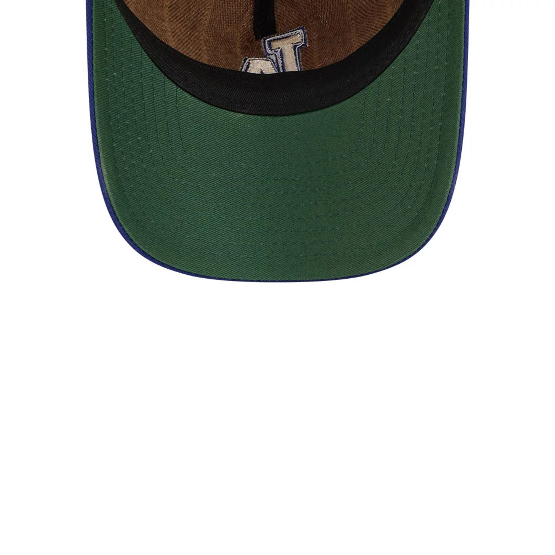 This is a LA Dodgers Three Looms x MLB Wool Pinstripe Dark Blue 9TWENTY A-Frame Adjustable Cap 2