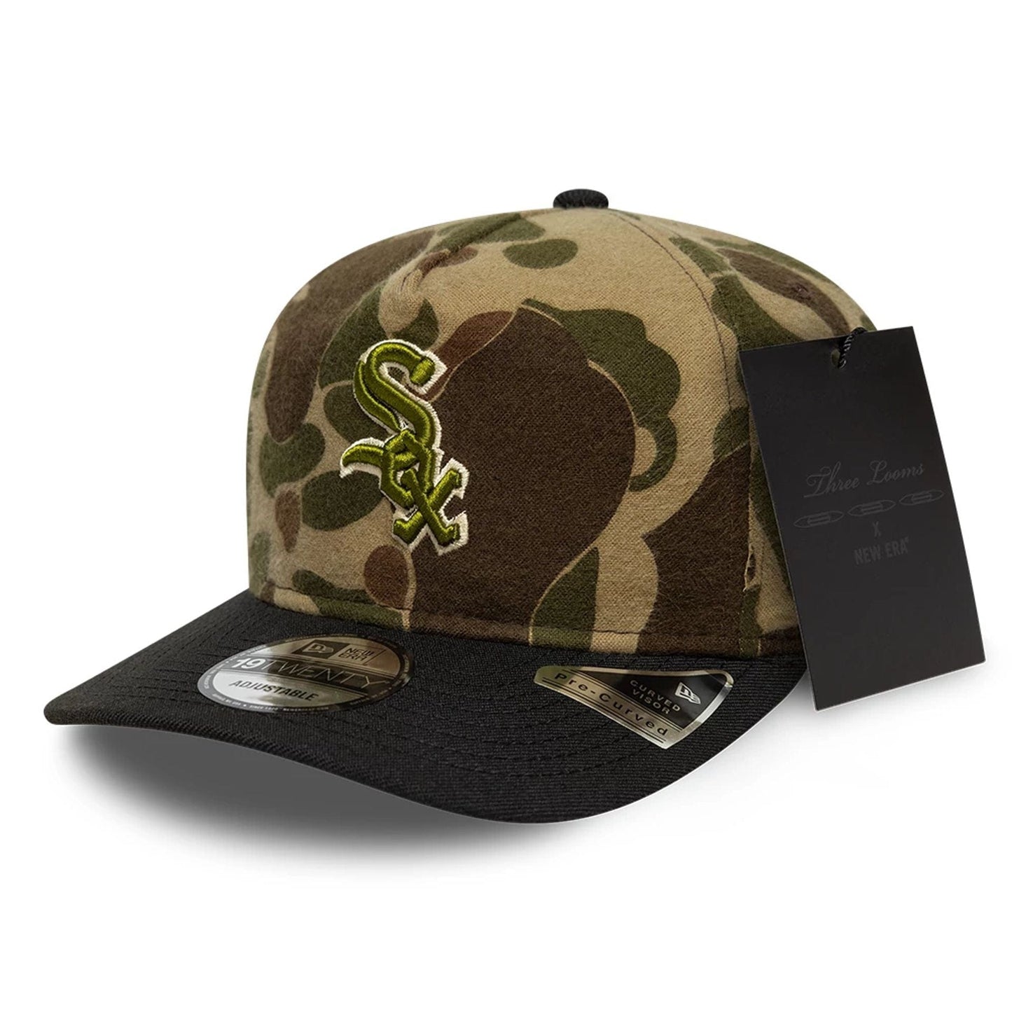 This is a Chicago White Sox Three Looms x MLB Wool Duck Camo 19TWENTY Adjustable Cap 8