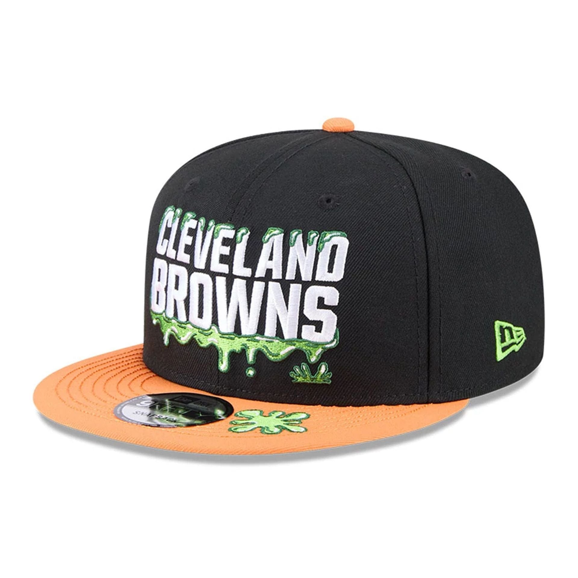 Pictured is this Cleveland Browns NFL x Nickelodeon black 9FIFTY Snapback cap. 1