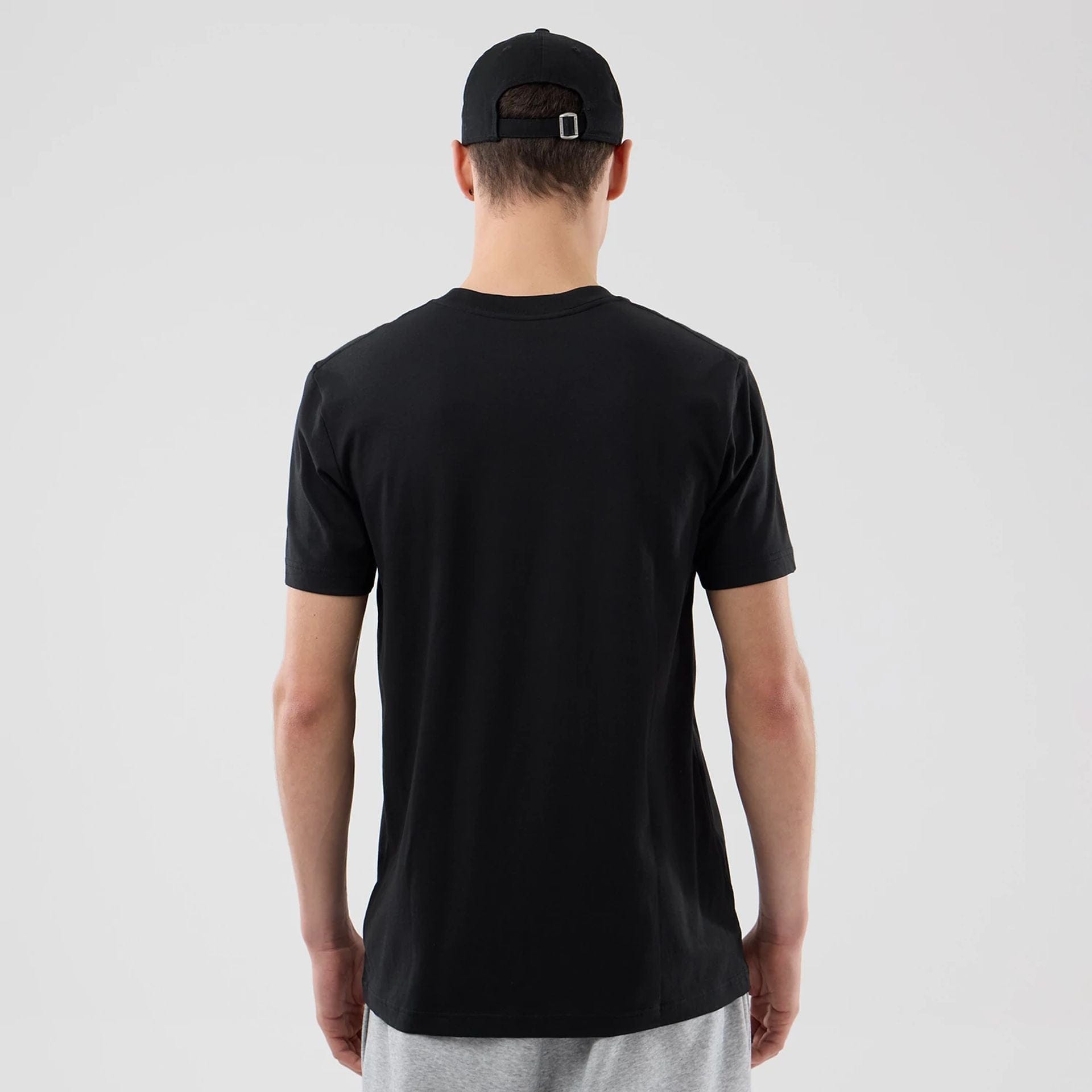 The Male model is wearing LA Lakers NBA City Edition Black T-Shirt 2