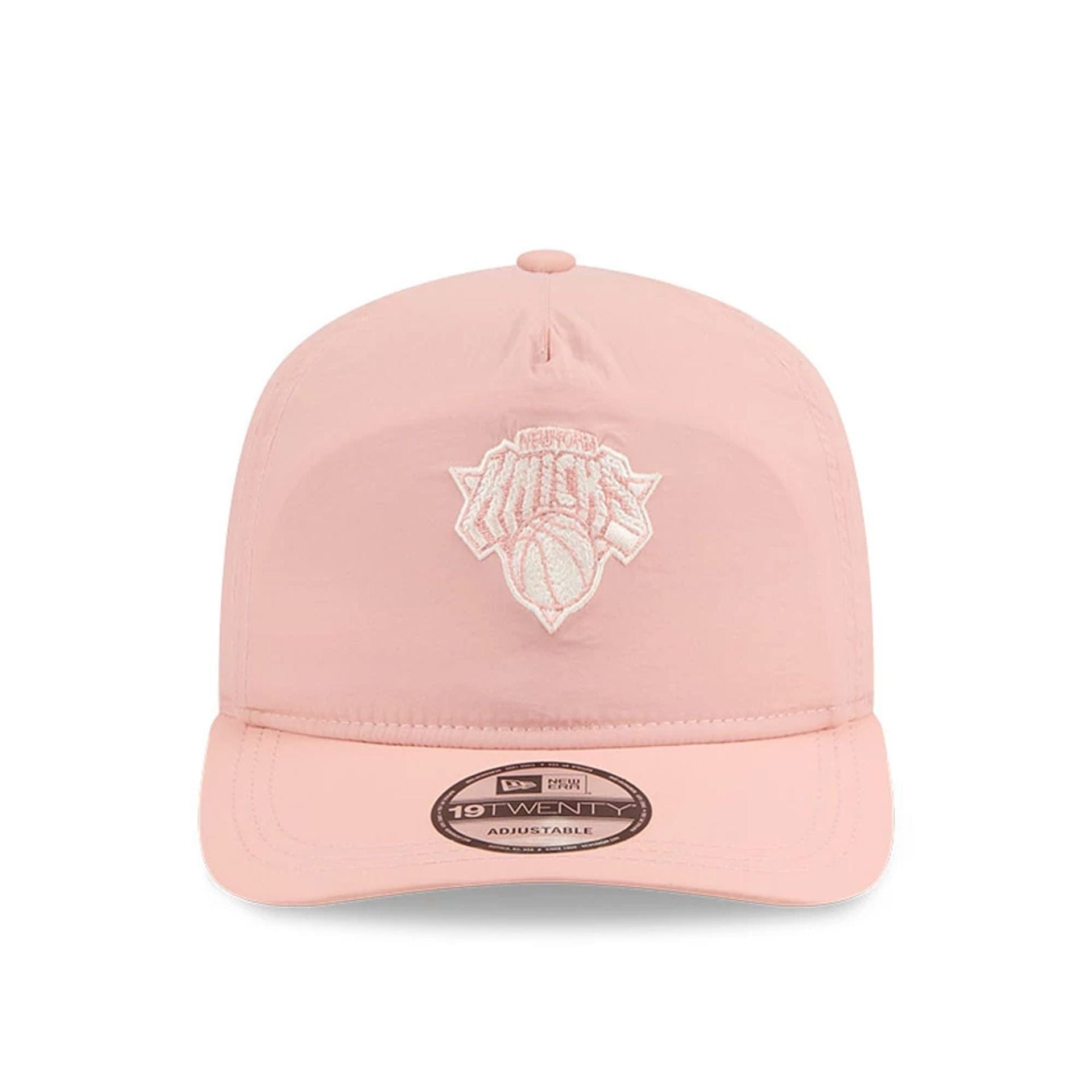 This is a New York Knicks Blush Crinkle Pastel Pink 19TWENTY Adjustable Cap 2