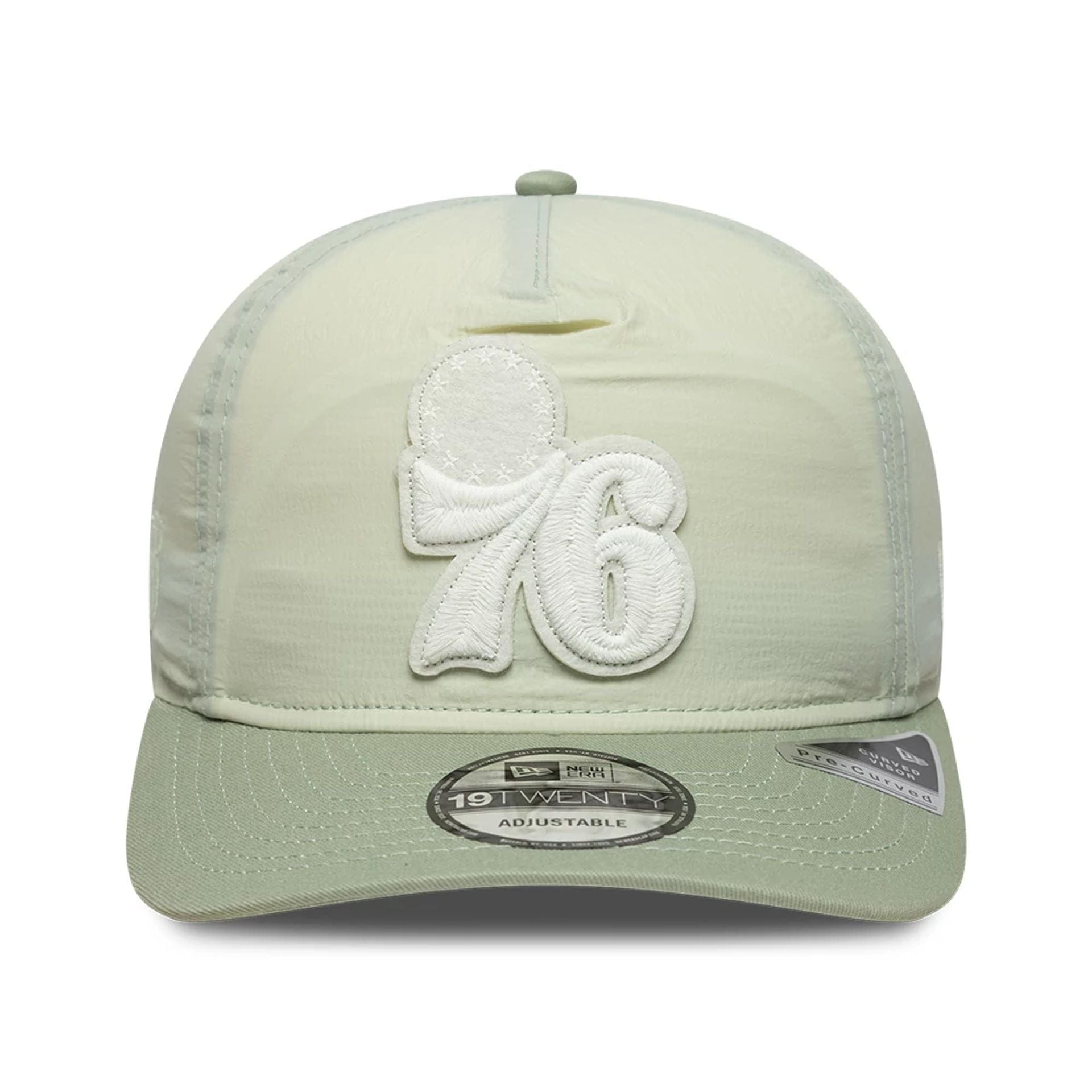 This is a Philadelphia 76ers Crinkle Pastel Green 19TWENTY Adjustable Cap 2