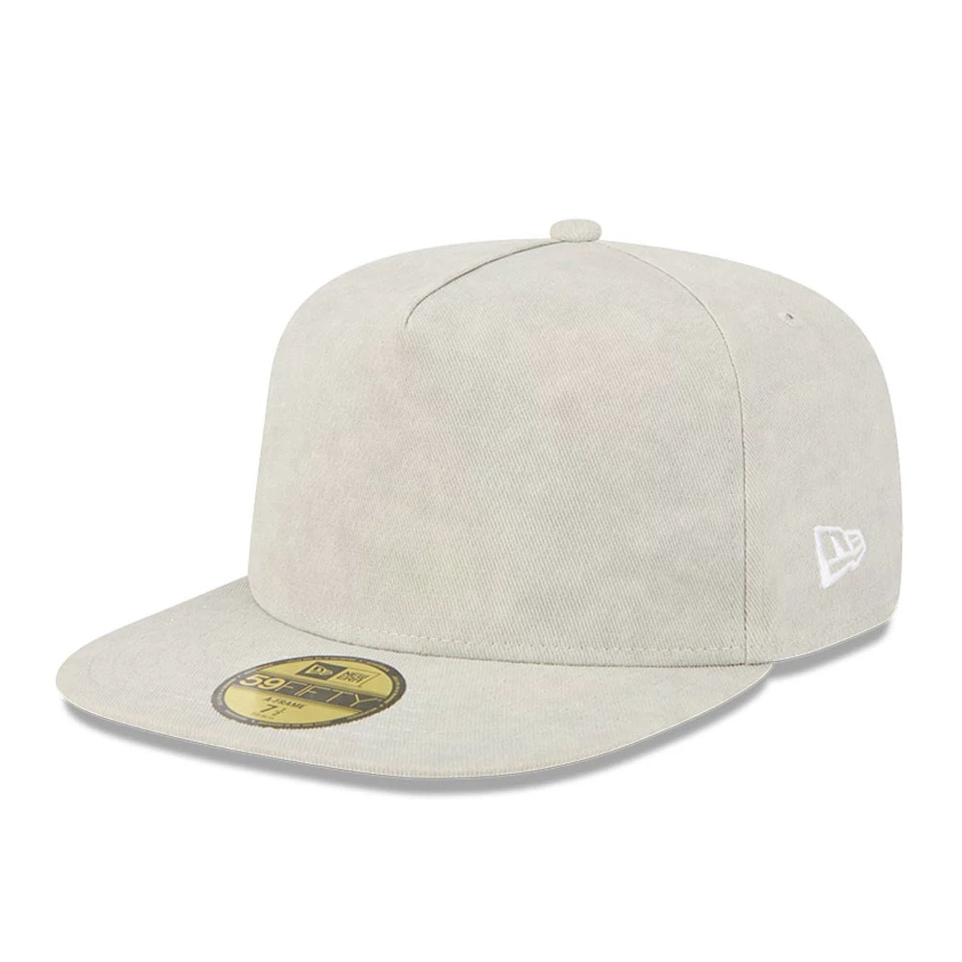 This is a New Era Light Cream 59FIFTY A-Frame Fitted Cap 1