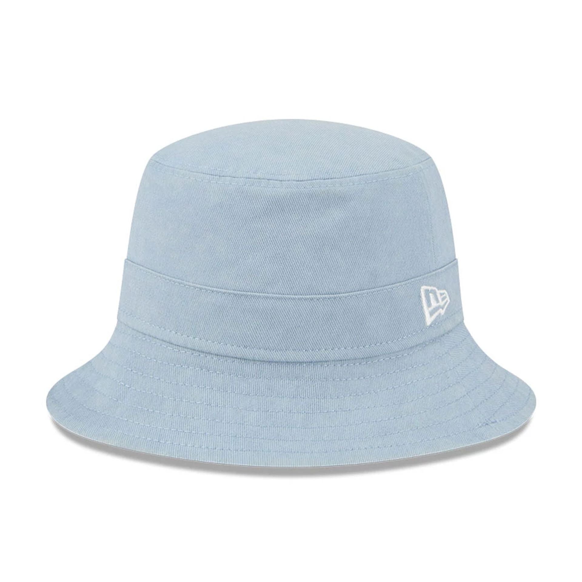 This is a New Era Pastel Blue Bucket Hat 1