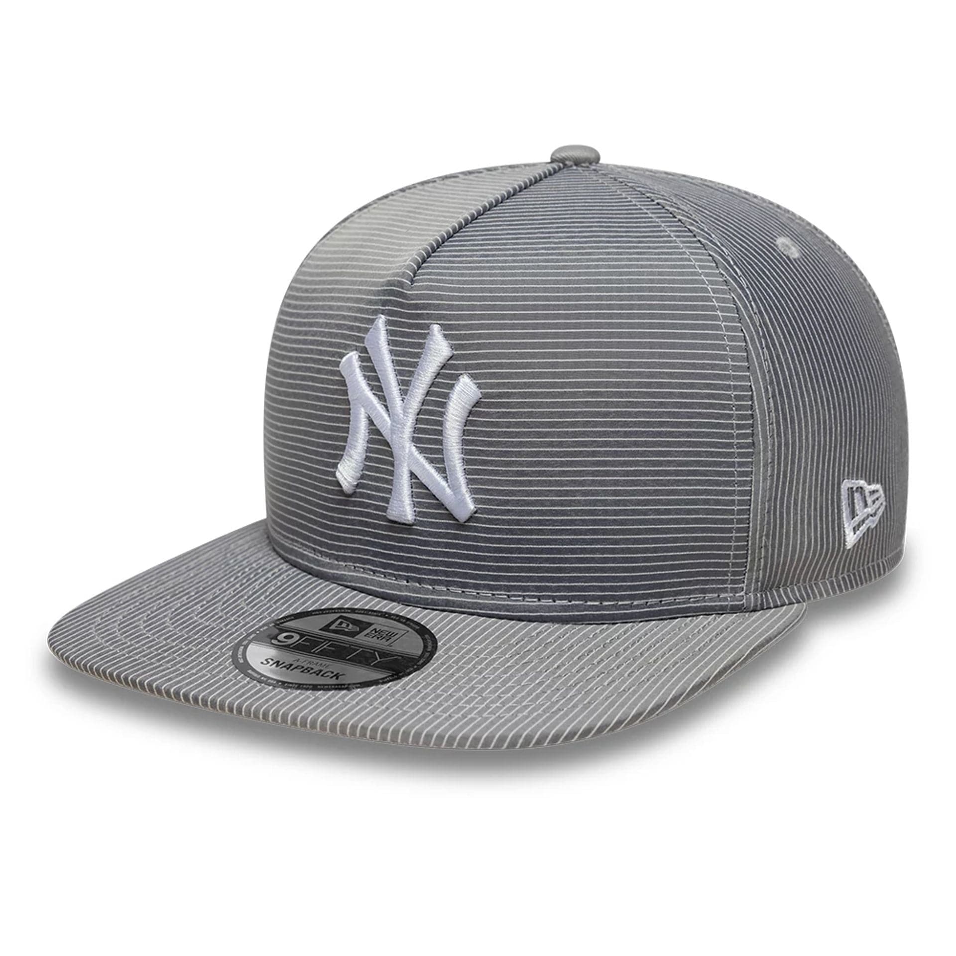 This is a New York Yankees Pinstripe Ripstop Grey9FIFTY A-Frame Snapback Adjustable Cap 1