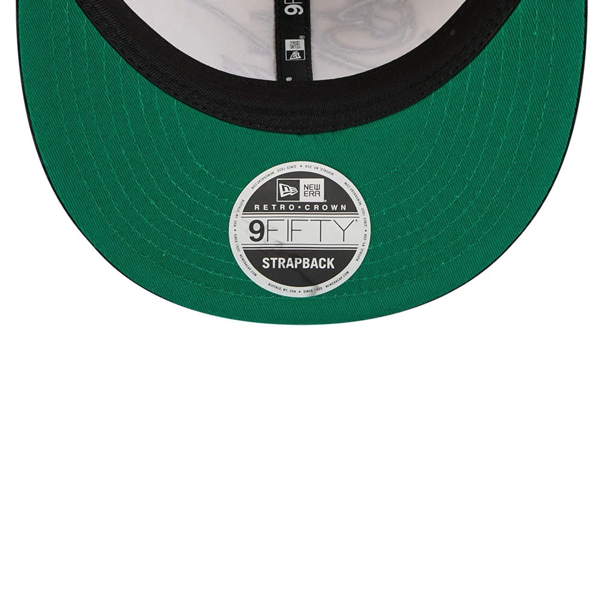 This is a Miami Heat Pinstripe Script Cream Retro Crown 9FIFTY Adjustable Cap 2