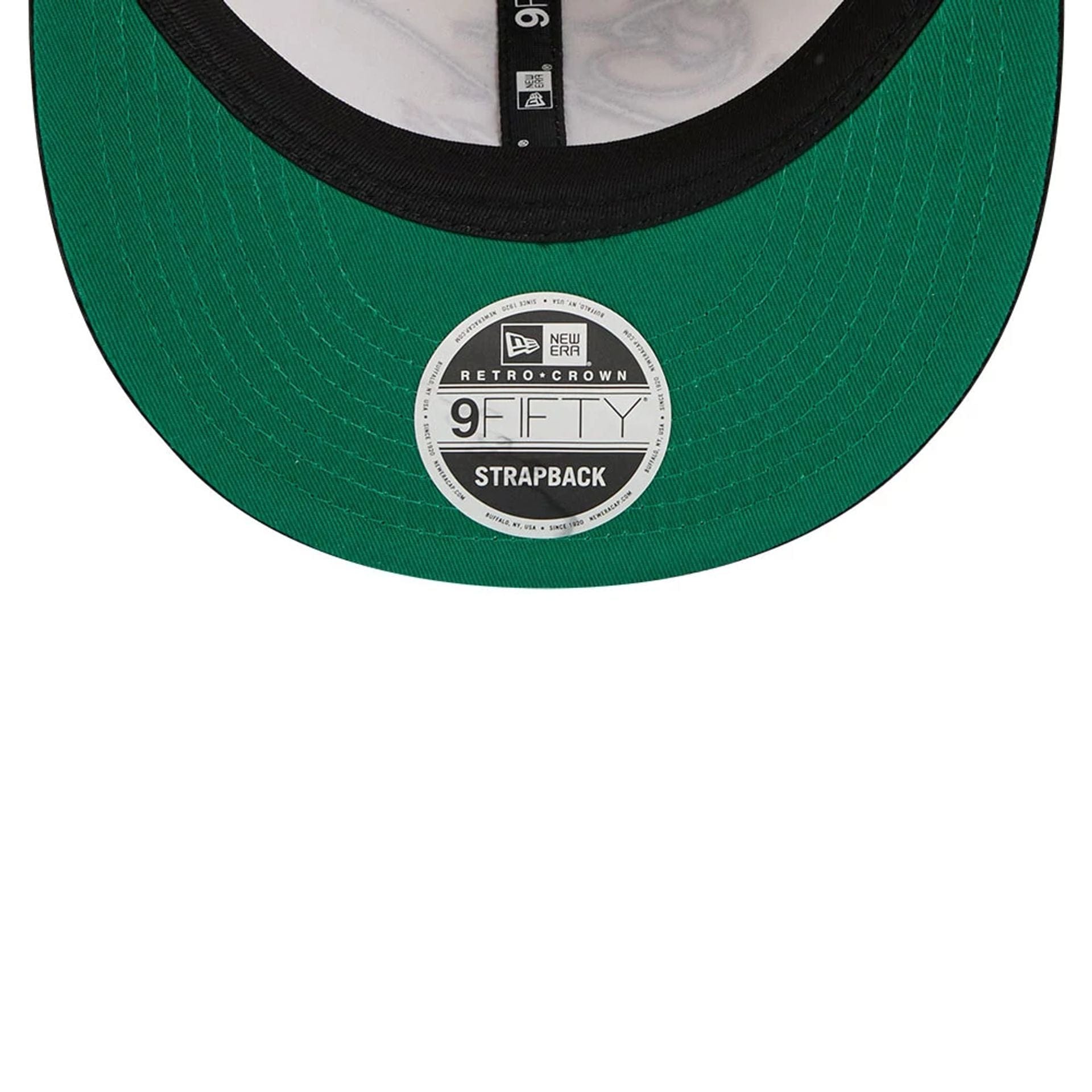 This is a Miami Heat Pinstripe Script Cream Retro Crown 9FIFTY Adjustable Cap 2