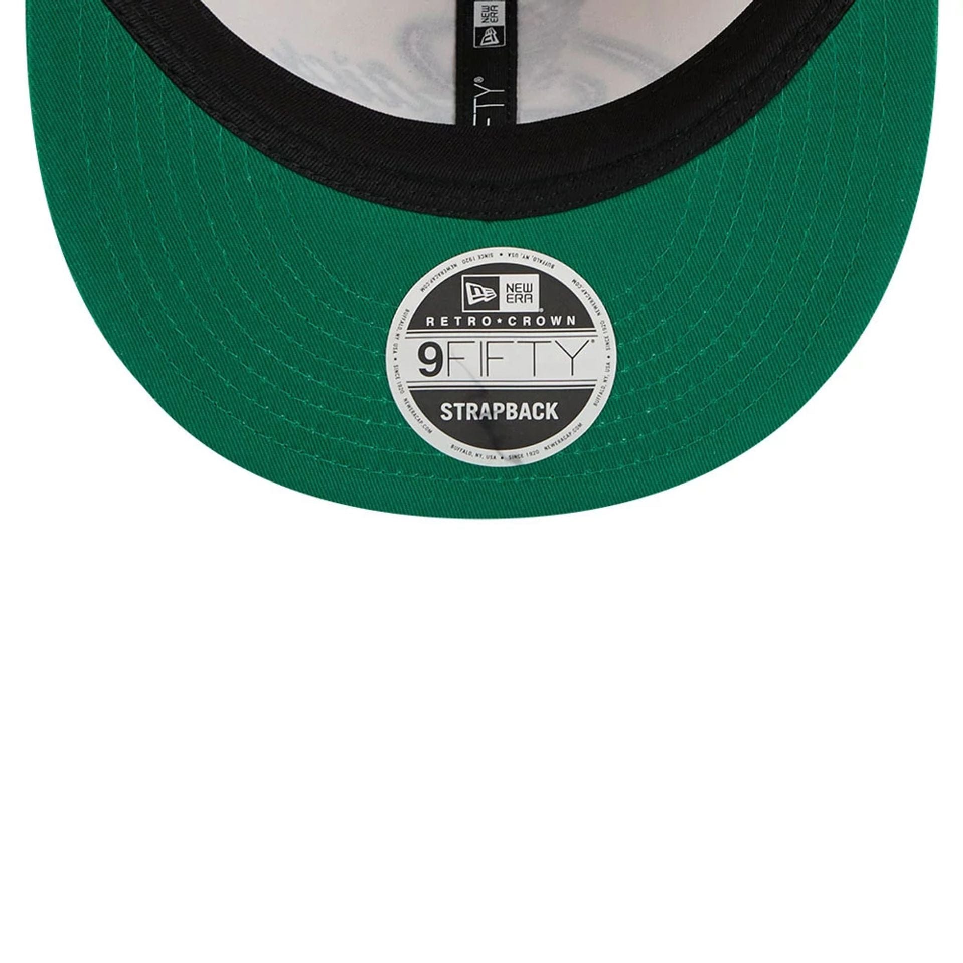 This is a Boston Celtics Pinstripe Script Cream Retro Crown 9FIFTY Adjustable Cap 2