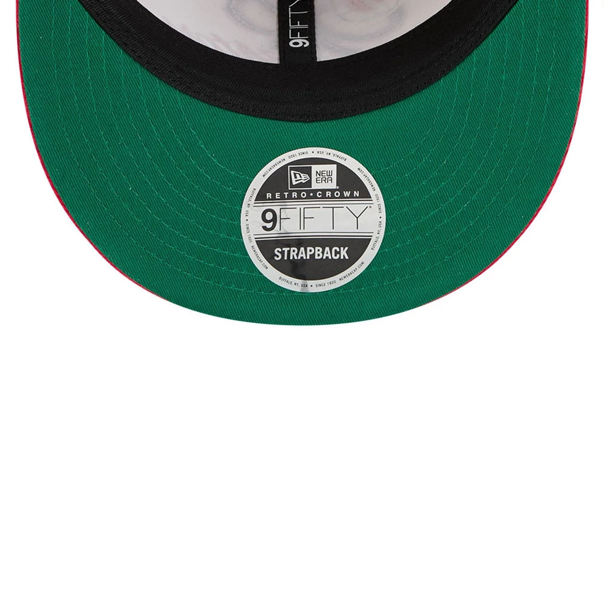 This is a Toronto Raptors Pinstripe Script Cream Retro Crown 9FIFTY Adjustable Cap 2