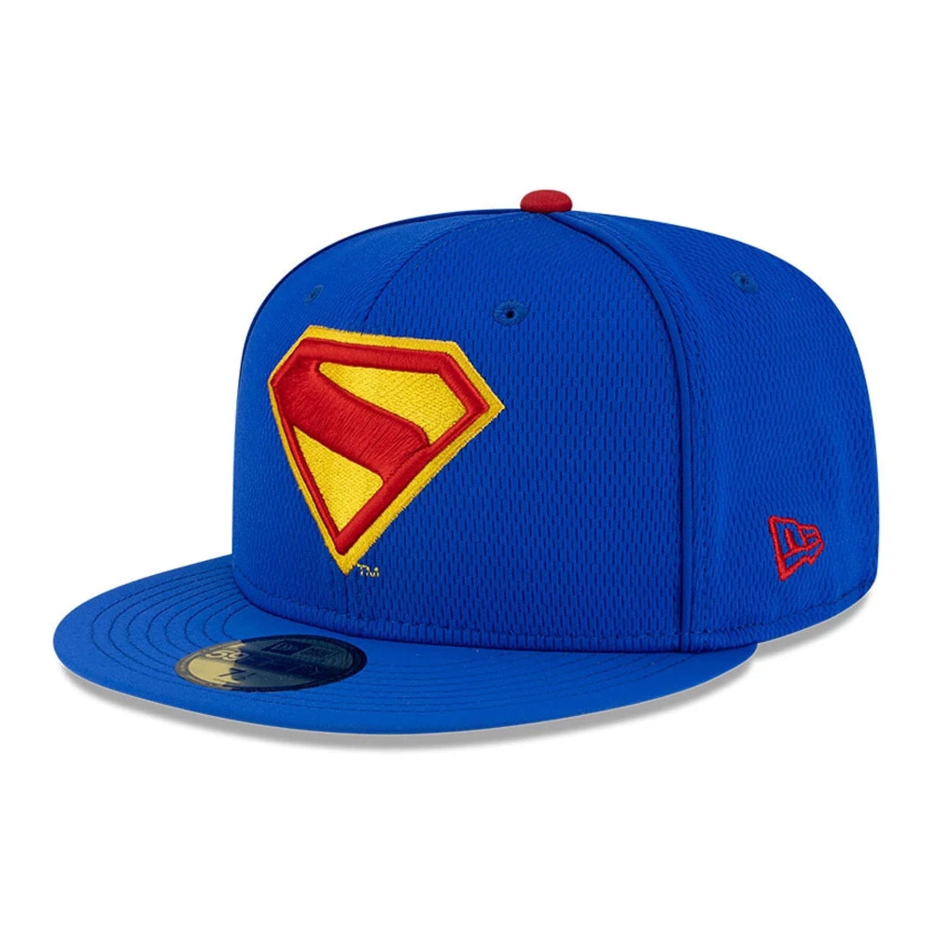 This is a Superman Bright Blue 59FIFTY Fitted Cap 1