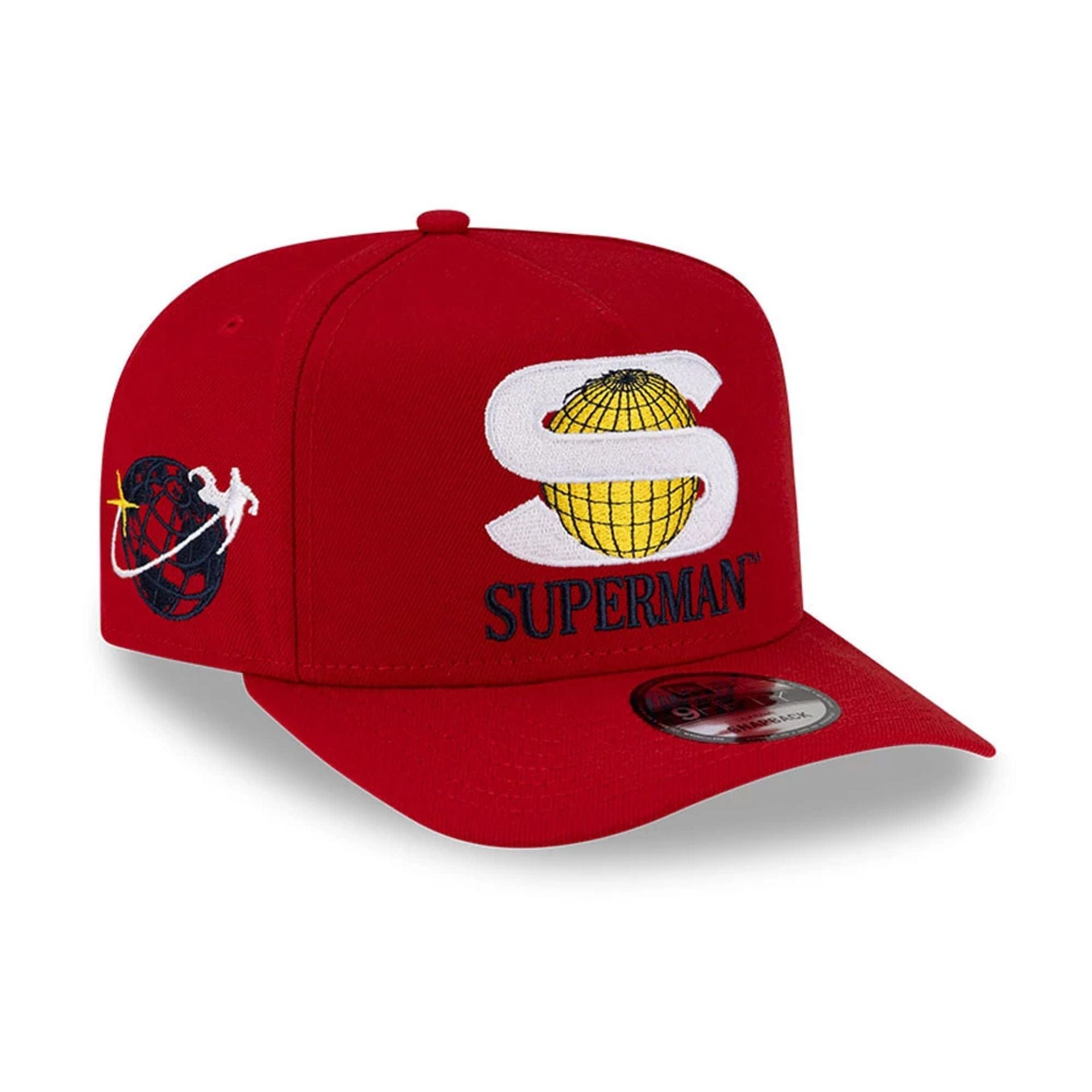 This is a Superman Red 9FIFTY A-Frame Snapback Adjustable Cap 1