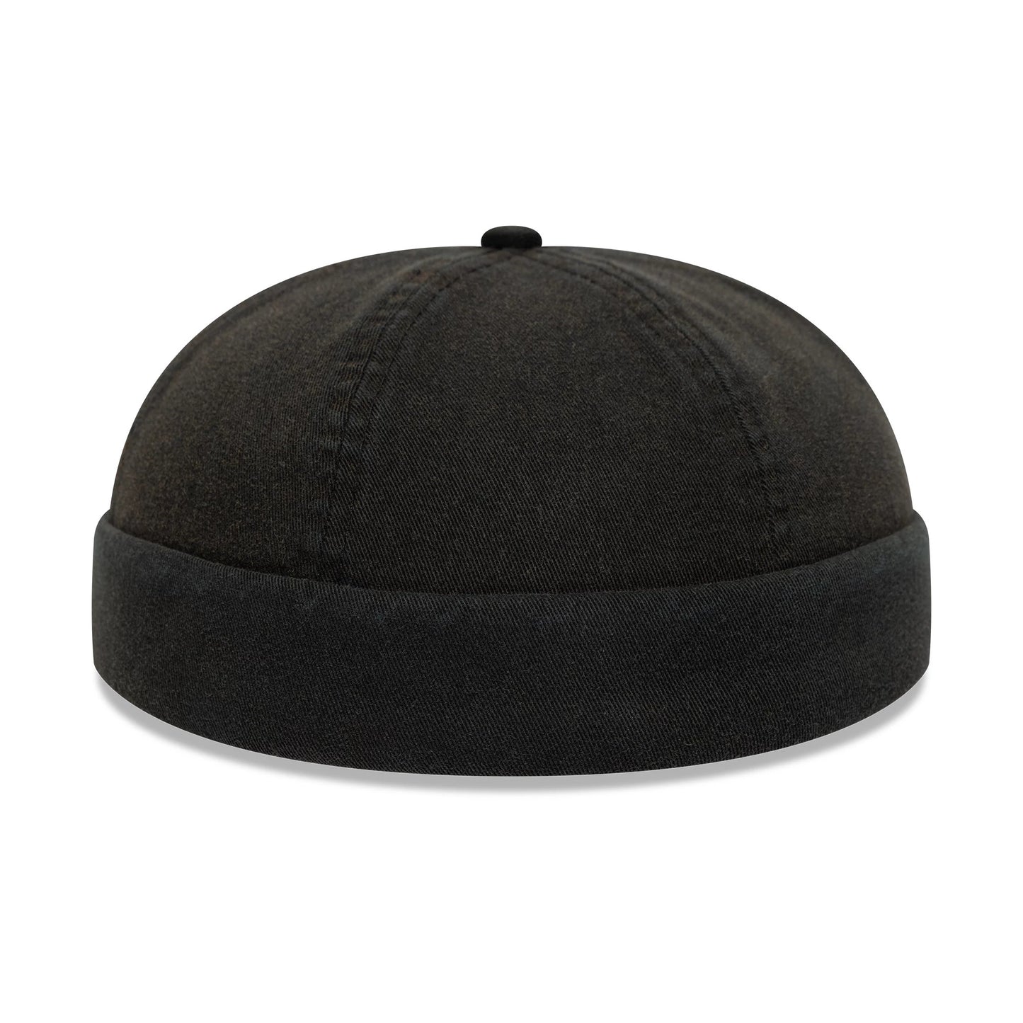 This is a New Era Washed Cotton Black Docker Adjustable Hat 5