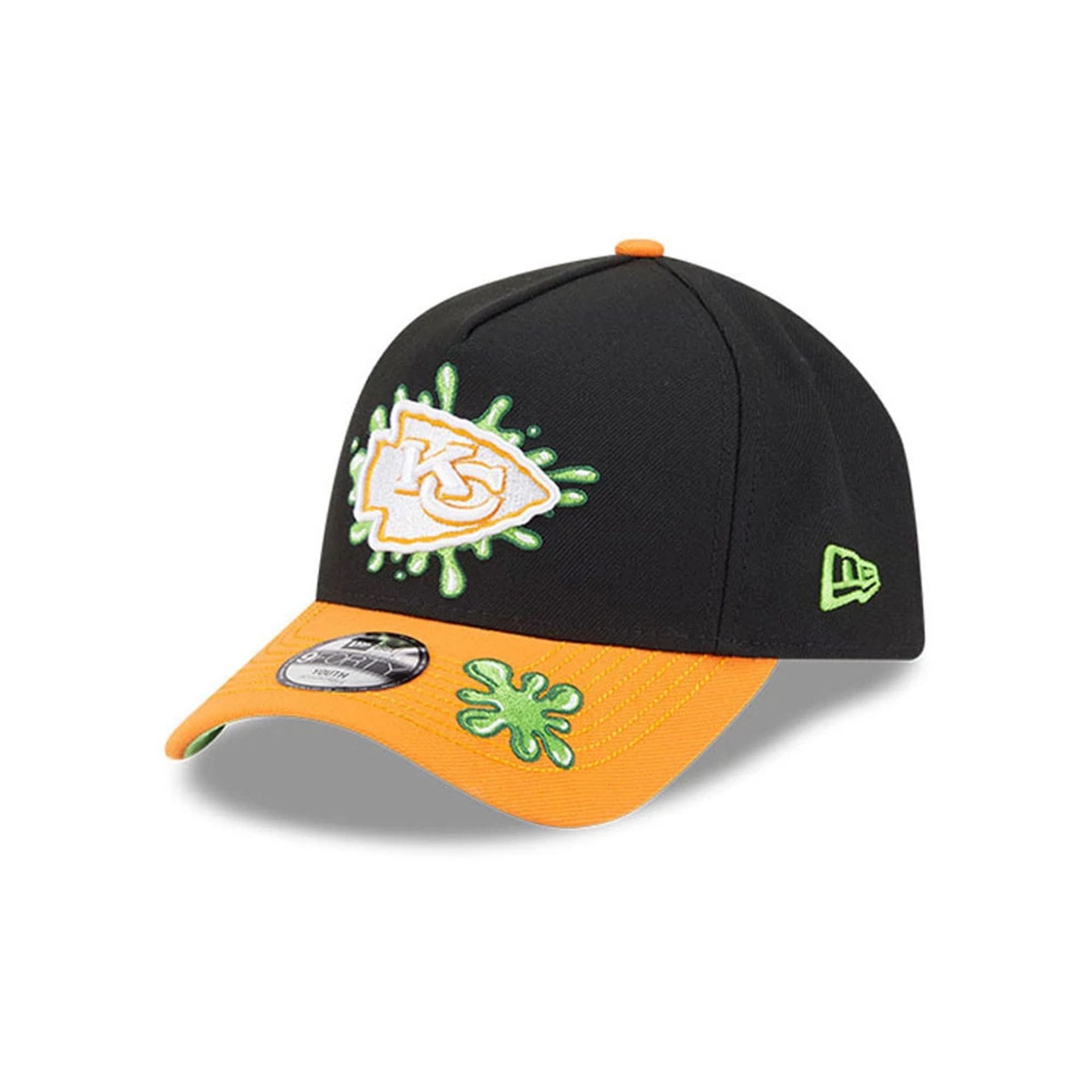 Kansas City Chiefs Youth NFL x Nickelodeon Black 9FORTY A-Frame Cap 1