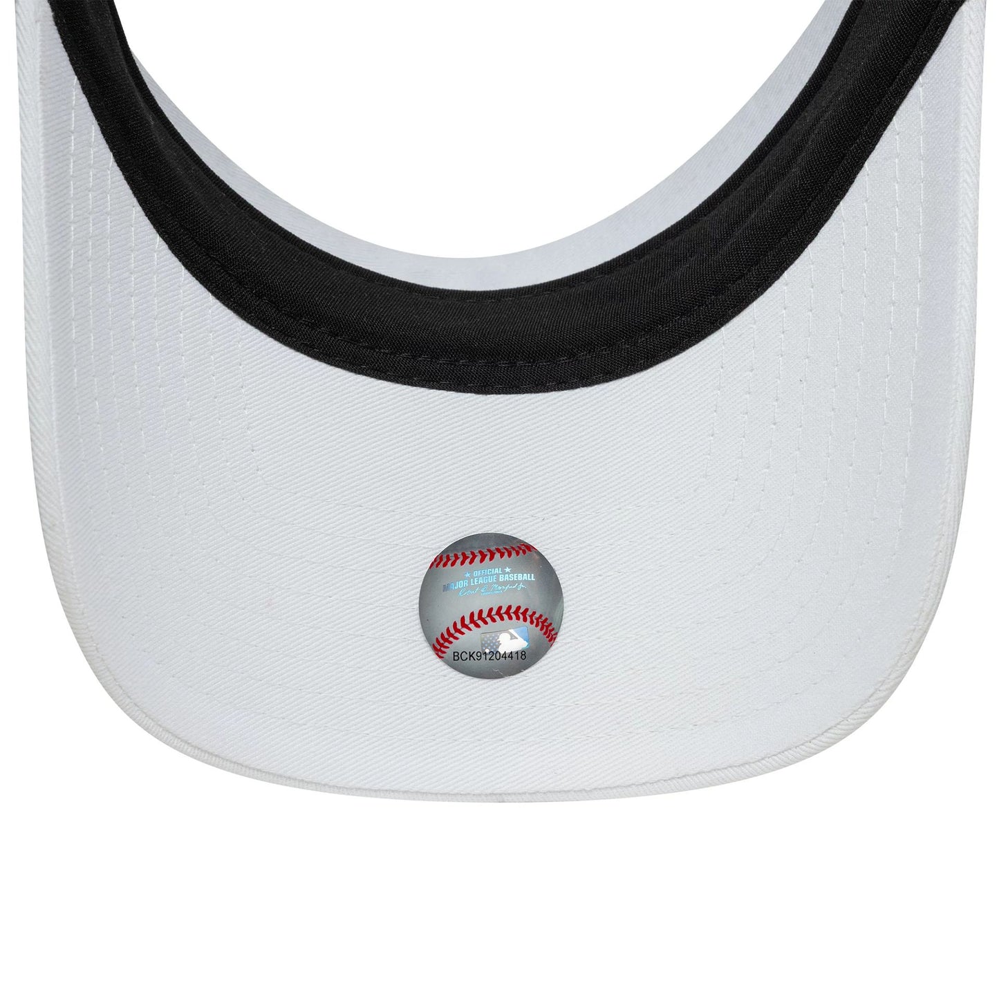 This is a New York Yankees MLB Midi Logo White Bow Back Visor Cap 7