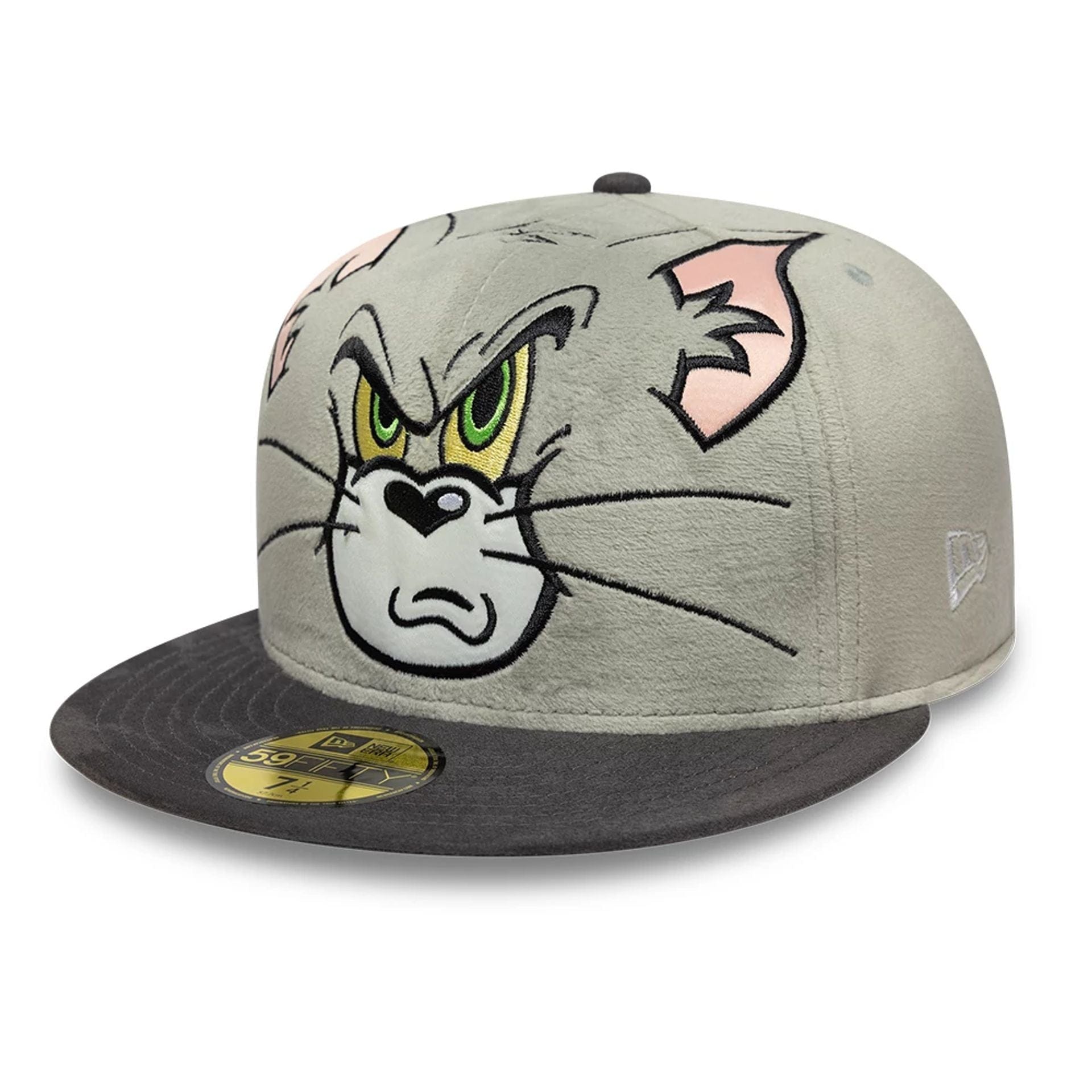 This is a Tom & Jerry Warner Brothers Face Grey 59FIFTY Fitted Cap 1