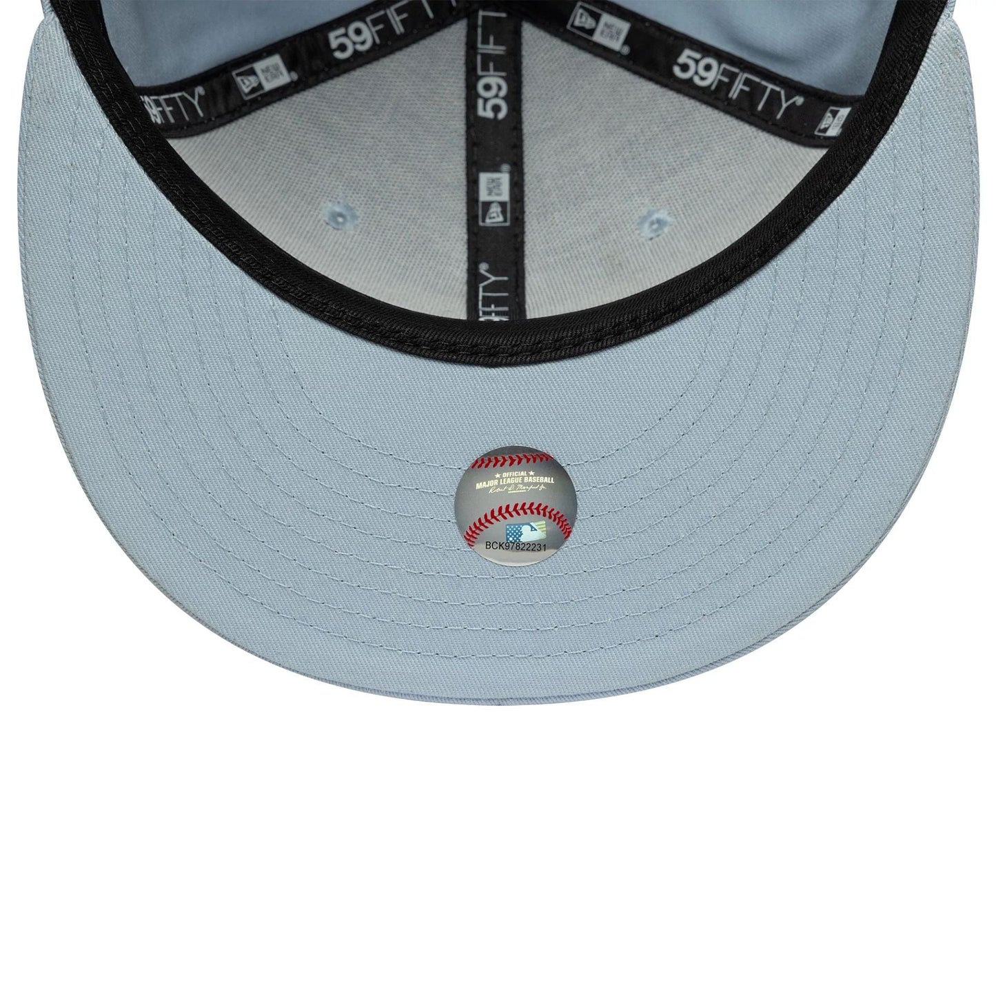 This is a LA Dodgers MLB Floral Pastel Blue 59FIFTY Fitted Cap 7