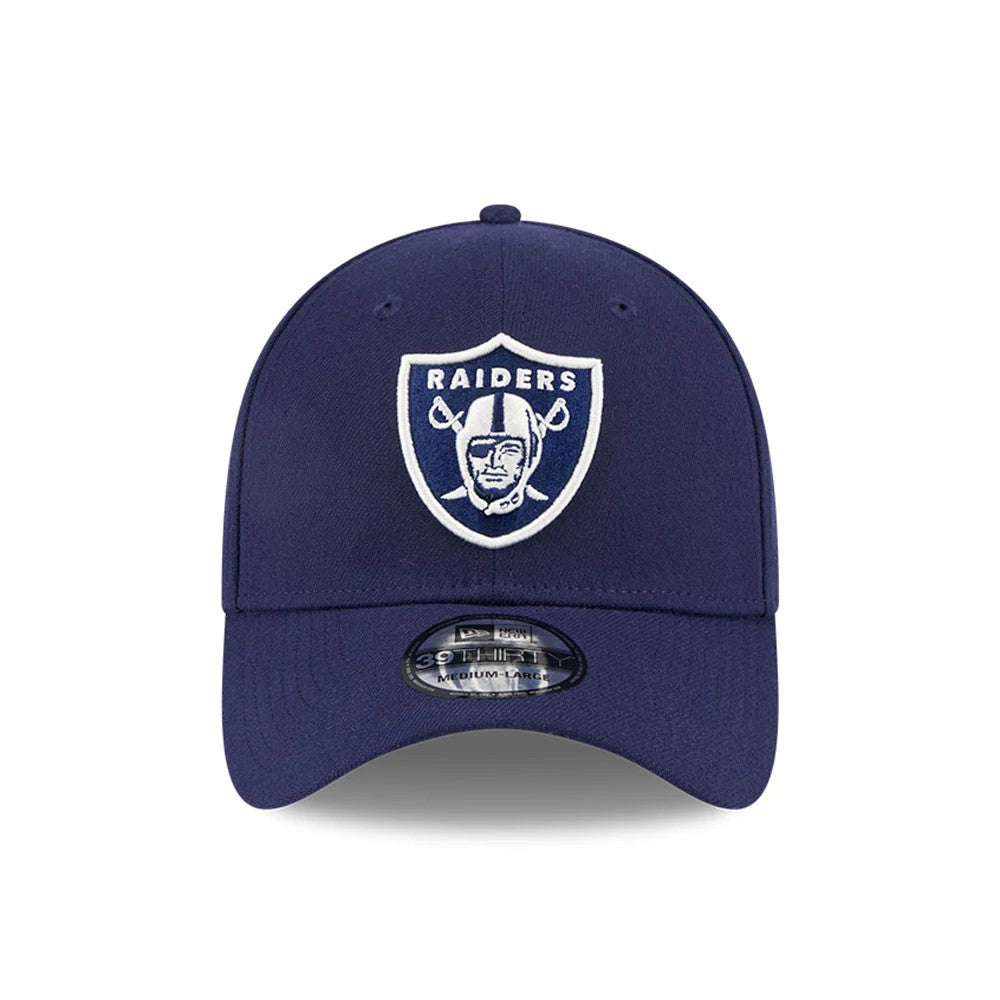 This is a Las Vegas Raiders NFL Lifestyle Navy 39THIRTY Stretch Fit Cap 3