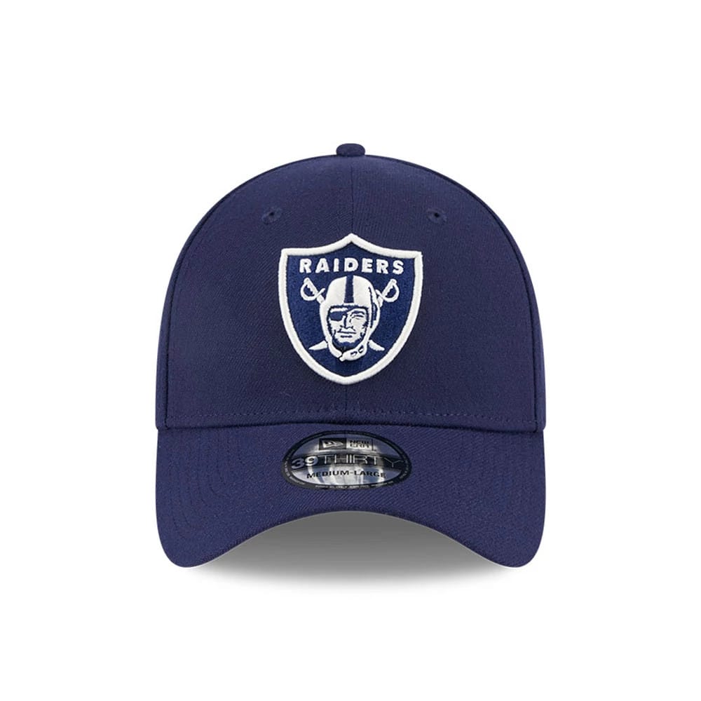 This is a Las Vegas Raiders NFL Lifestyle Navy 39THIRTY Stretch Fit Cap 3