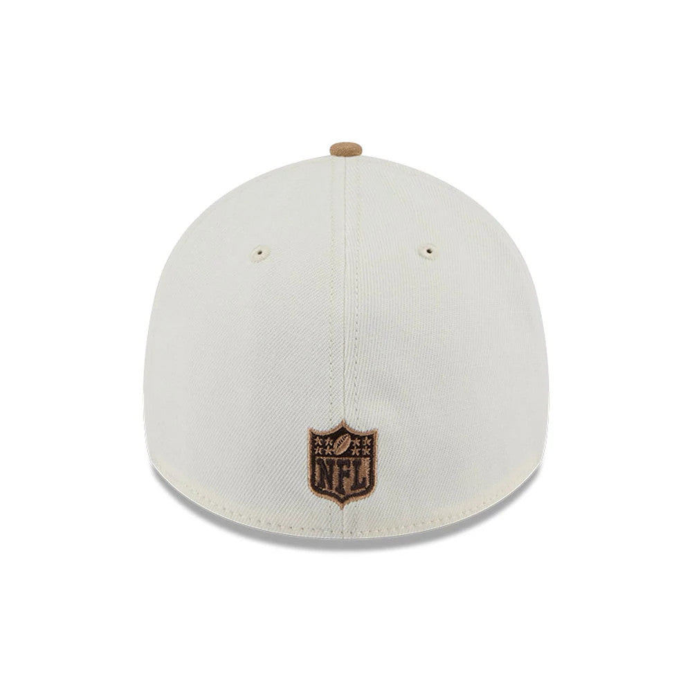 Pictured is this NFL Sandy Bay Kansas City Chiefs 39THIRTY A-Frame Stretch Fit cap in white. 7