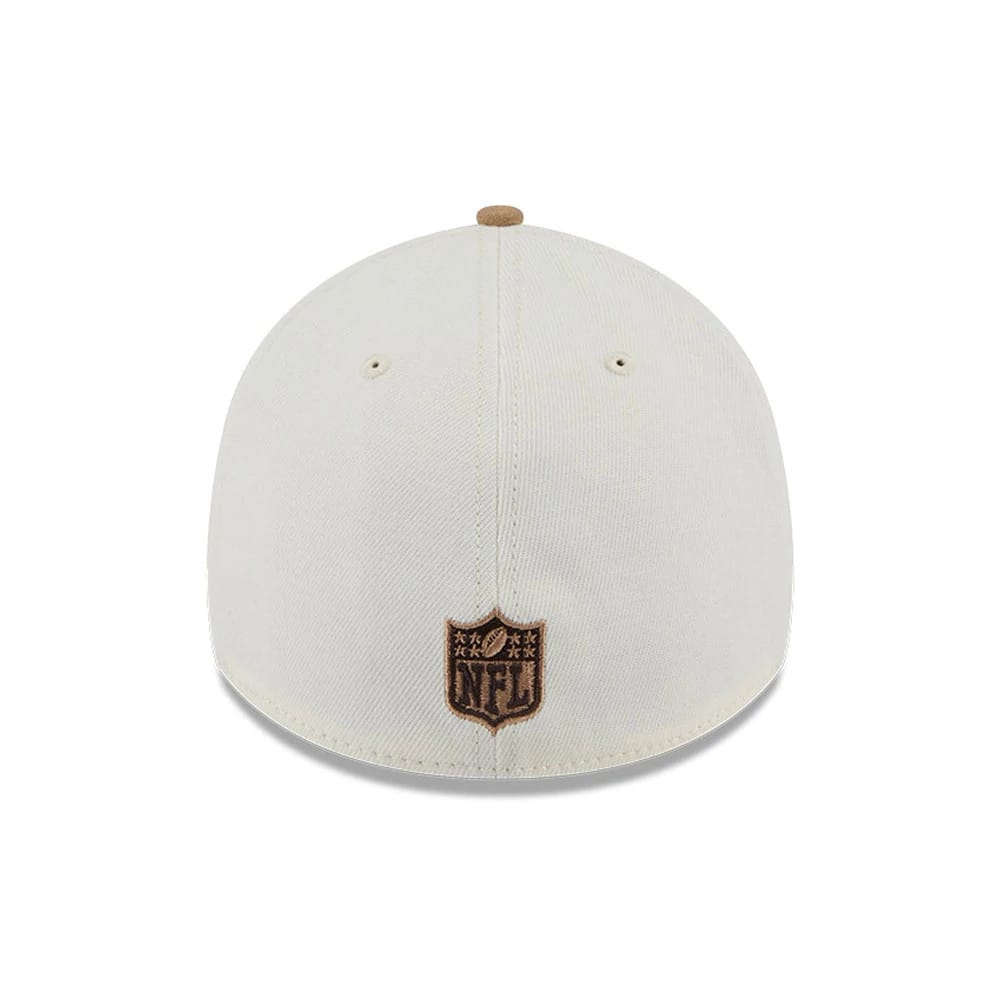 Pictured is this NFL Sandy Bay Kansas City Chiefs 39THIRTY A-Frame Stretch Fit cap in white. 7