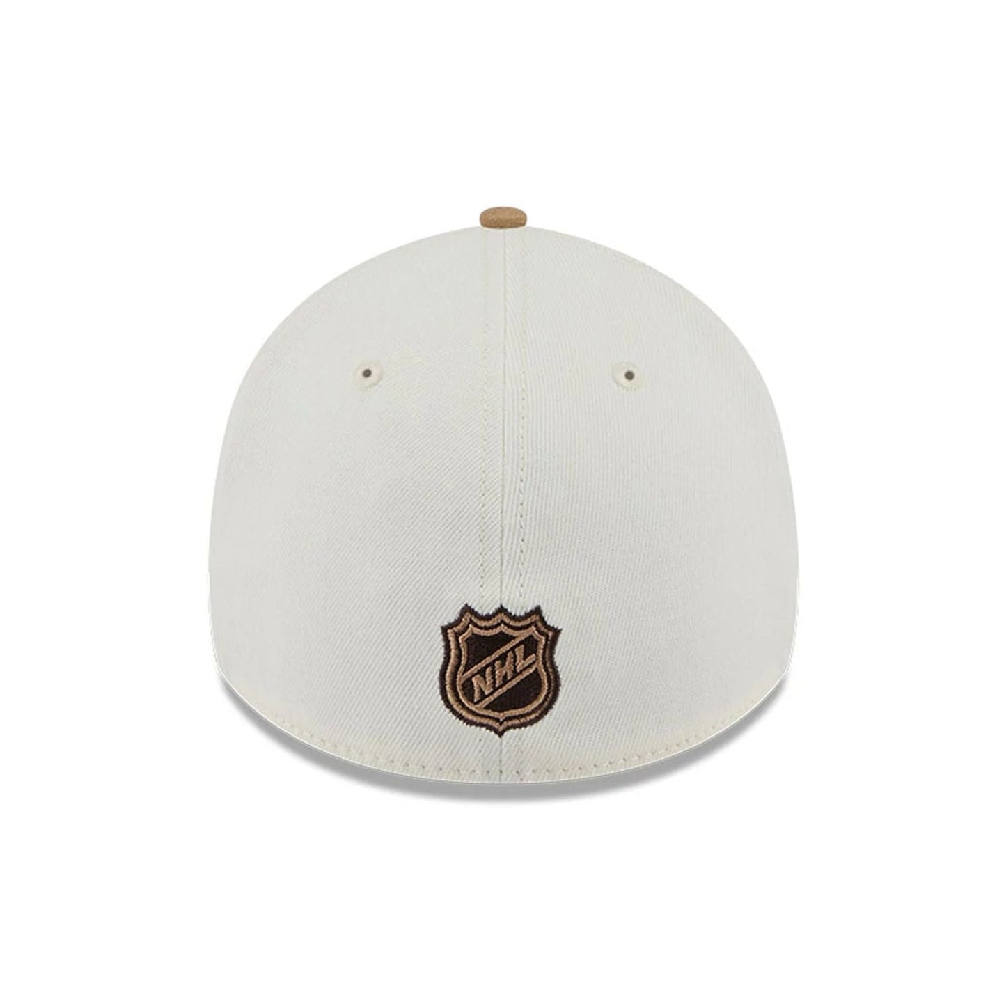 Pictured is this NHL Sandy Bay Anaheim Ducks 39THIRTY A-Frame Stretch Fit cap in white. 7