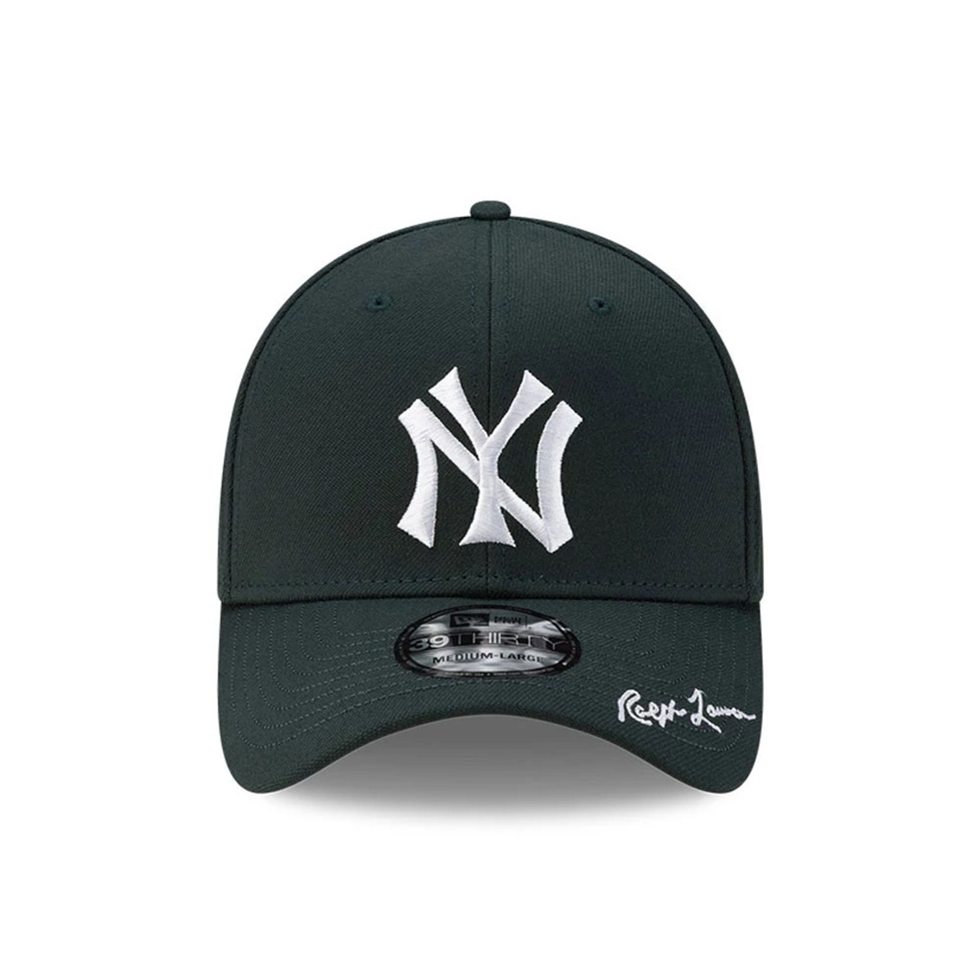 This is a New York Yankees Ralph Lauren x MLB Dark Green 39THIRTY Stretch Fit Cap 2