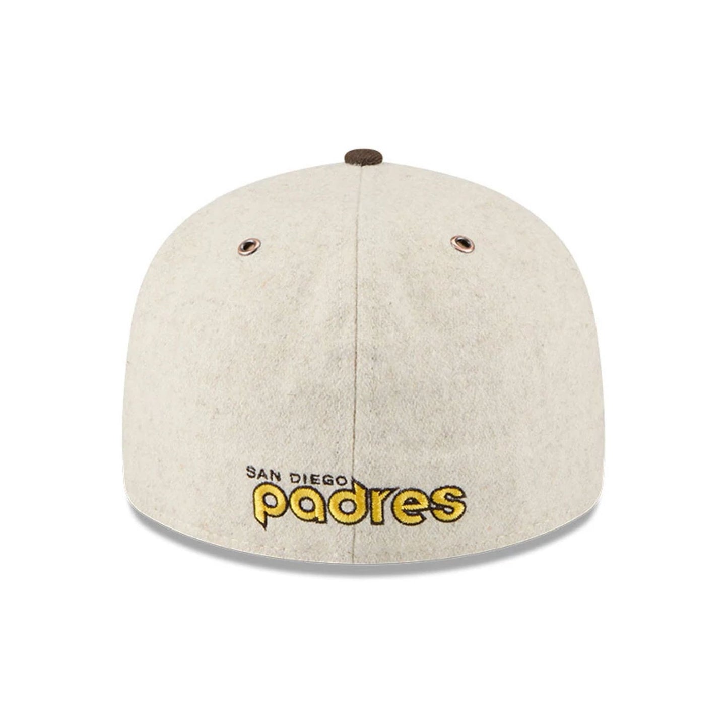This is a San Diego Padres Wool Letterman Beige Retro Crown 59FIFTY Fitted Cap 7