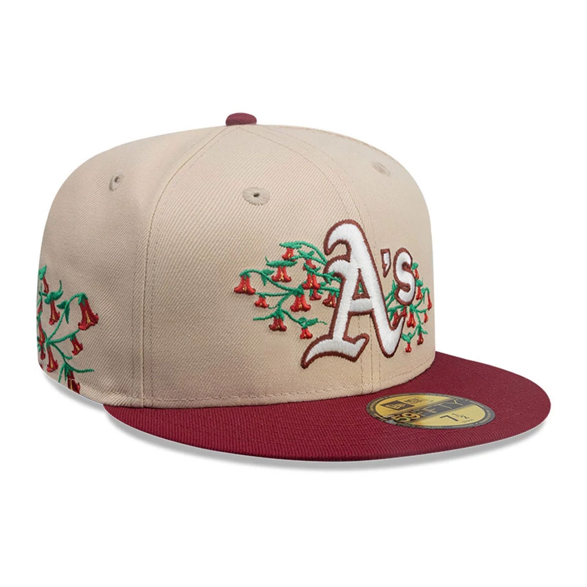 This is a Oakland Athletics MLB City Element Chile Light Beige 59FIFTY Fitted Cap 1