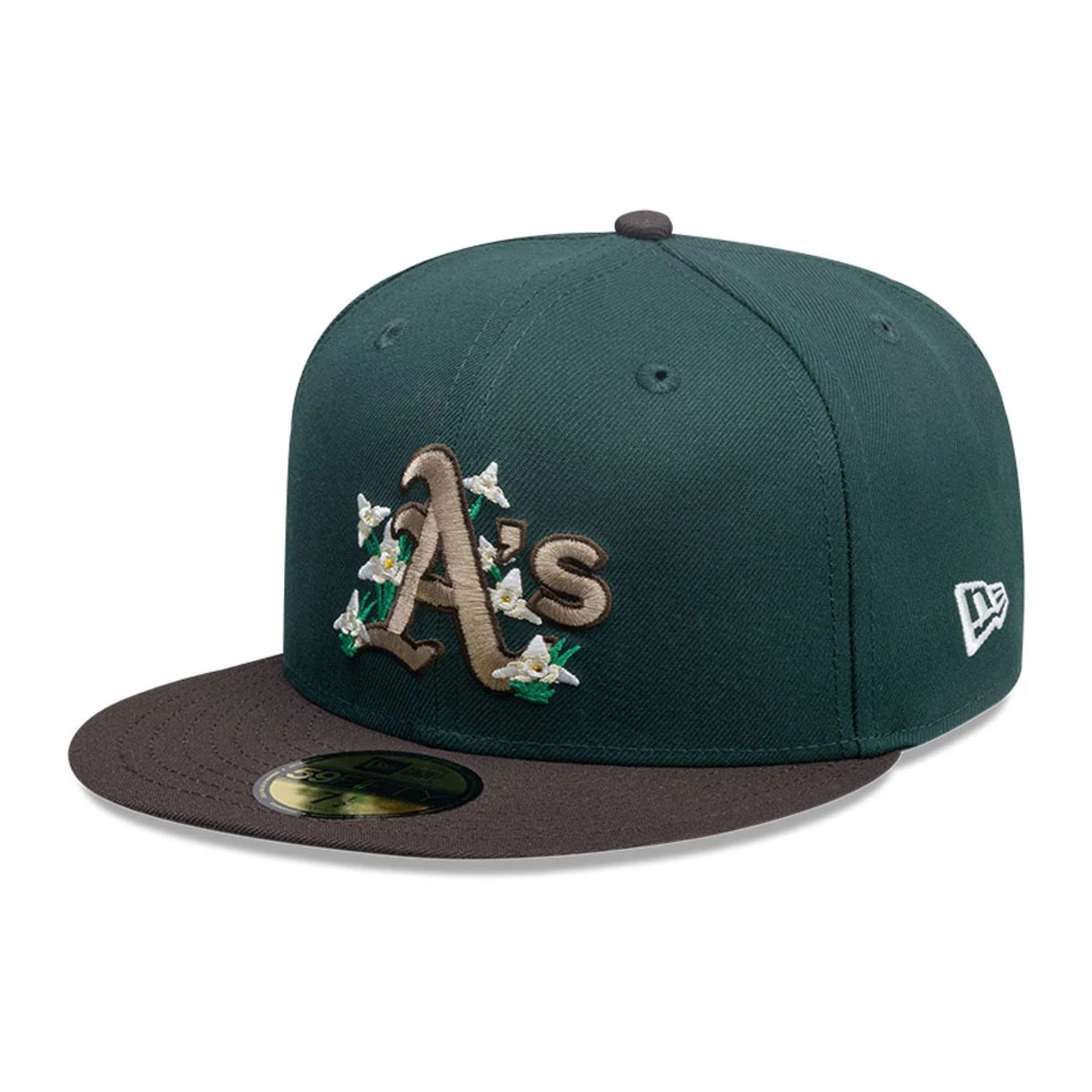 This is a Oakland Athletics MLB City Element Guatemala Dark Green 59FIFTY Fitted Cap 1