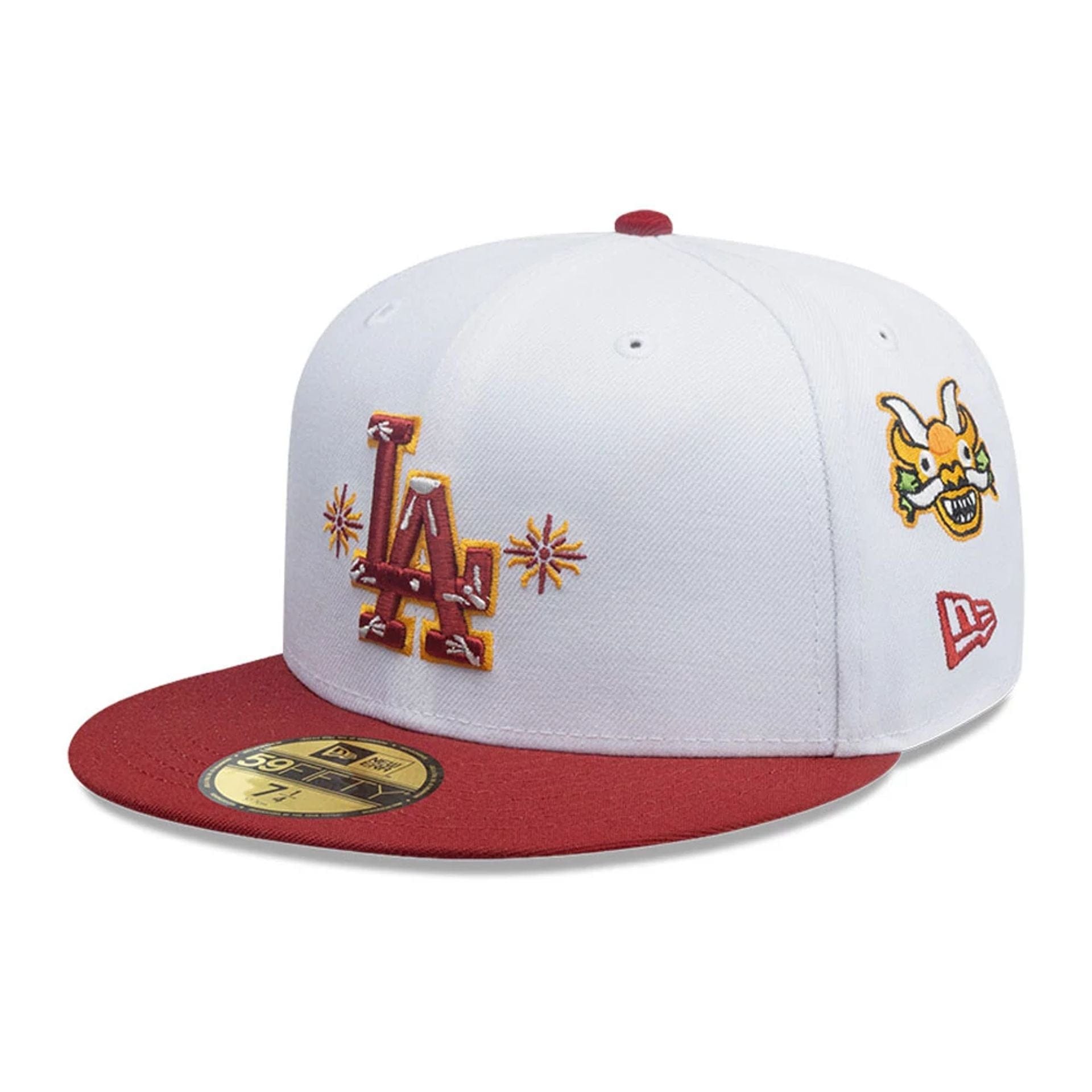 This is a LA Dodgers MLB City Element Peru White 59FIFTY Fitted Cap 1